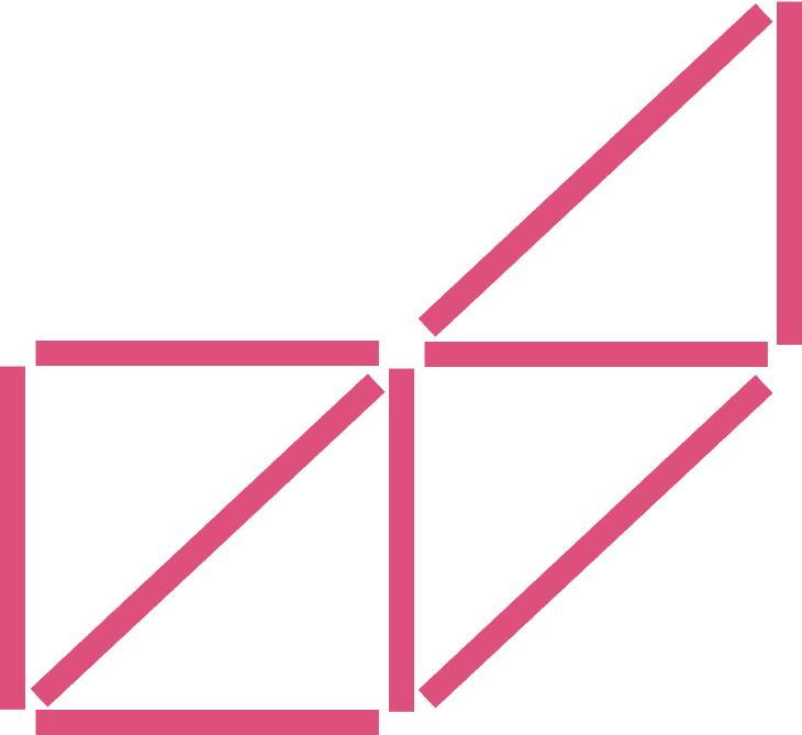 PROMPT: An image showing a geometric figure composed of triangles. The total number of triangles in the figure is 4.