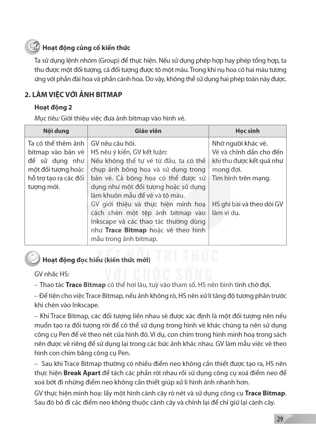 Hoạt động củng cố kiến thức Ta sử dụng lệnh nhóm (Group) để thực hiện. Nếu sử dụng phép hợp hay phép tổng hợp, ta thu được một đối tượng, cả đối tượng được tô m