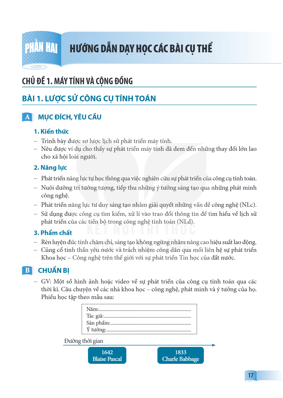 Bài 1. LƯỢC SỬ CÔNG CỤ TÍNH TOÁN A MỤC ĐÍCH, YÊU CẦU 1. Kiến thức Trình bày được sơ lược lịch sử phát triển máy tính. Nêu được ví dụ cho thấy sự phát triển máy 