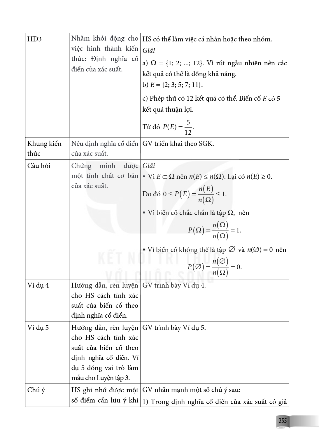 HD3, Nhằm khởi động cho việc hình thành kiến thức: Định nghĩa cổ điển của xác suất., HS có thể làm việc cá nhân hoặc theo nhóm. Giải a) $\Omega = {1; 2; ...; 12