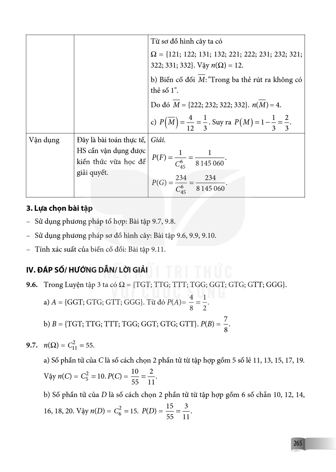 Từ sơ đồ hình cây ta có $\Omega = {121; 122; 131; 132; 221; 222; 231; 232; 321; 322; 331; 332}$. Vậy $n(\Omega) = 12$. b) Biến cố đối $\overline{M}$: "Trong ba 
