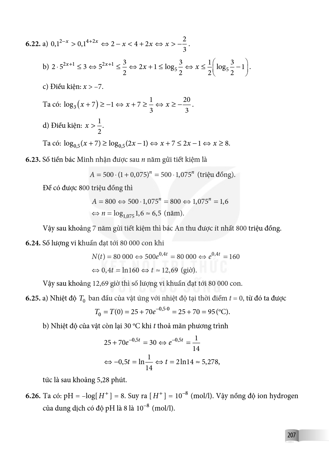 6.22. a) $0,1^{2 - x} > 0,1^{4 + 2x} \Leftrightarrow 2 - x < 4 + 2x \Leftrightarrow x > - \frac{2}{3}$. b) $2 \cdot 5^{2x + 1} \le 3 \Leftrightarrow 5^{2x + 1} 
