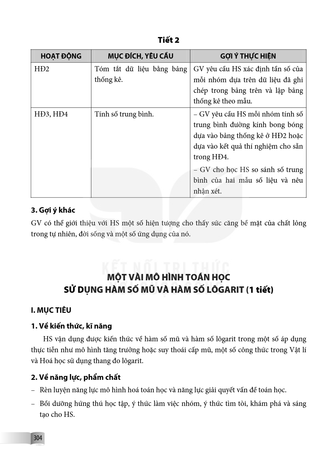 MỘT VÀI MÔ HÌNH TOÁN HỌC SỬ DỤNG HÀM SỐ MŨ VÀ HÀM SỐ LÔGARIT (1 tiết) I. MỤC TIÊU 1. Về kiến thức, kĩ năng HS vận dụng được kiến thức về hàm số mũ và hàm số lôg