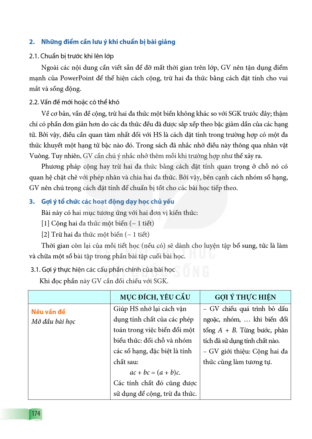 2. Những điểm cần lưu ý khi chuẩn bị bài giảng 2.1. Chuẩn bị trước khi lên lớp Ngoài các nội dung cần viết sẵn để đỡ mất thời gian trên lớp, GV nên tận dụng điể