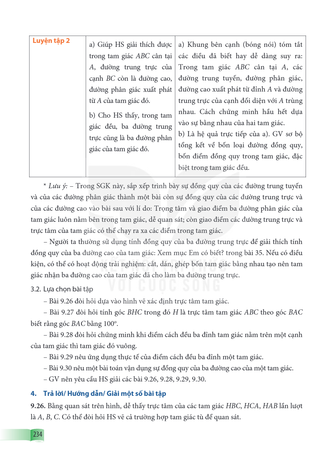 Luyện tập 2 a) Giúp HS giải thích được a) Khung bên cạnh (bóng nói) tóm tắt trong tam giác ABC cân tại các điều đã biết hay dễ dàng suy ra: A, đường trung trực 