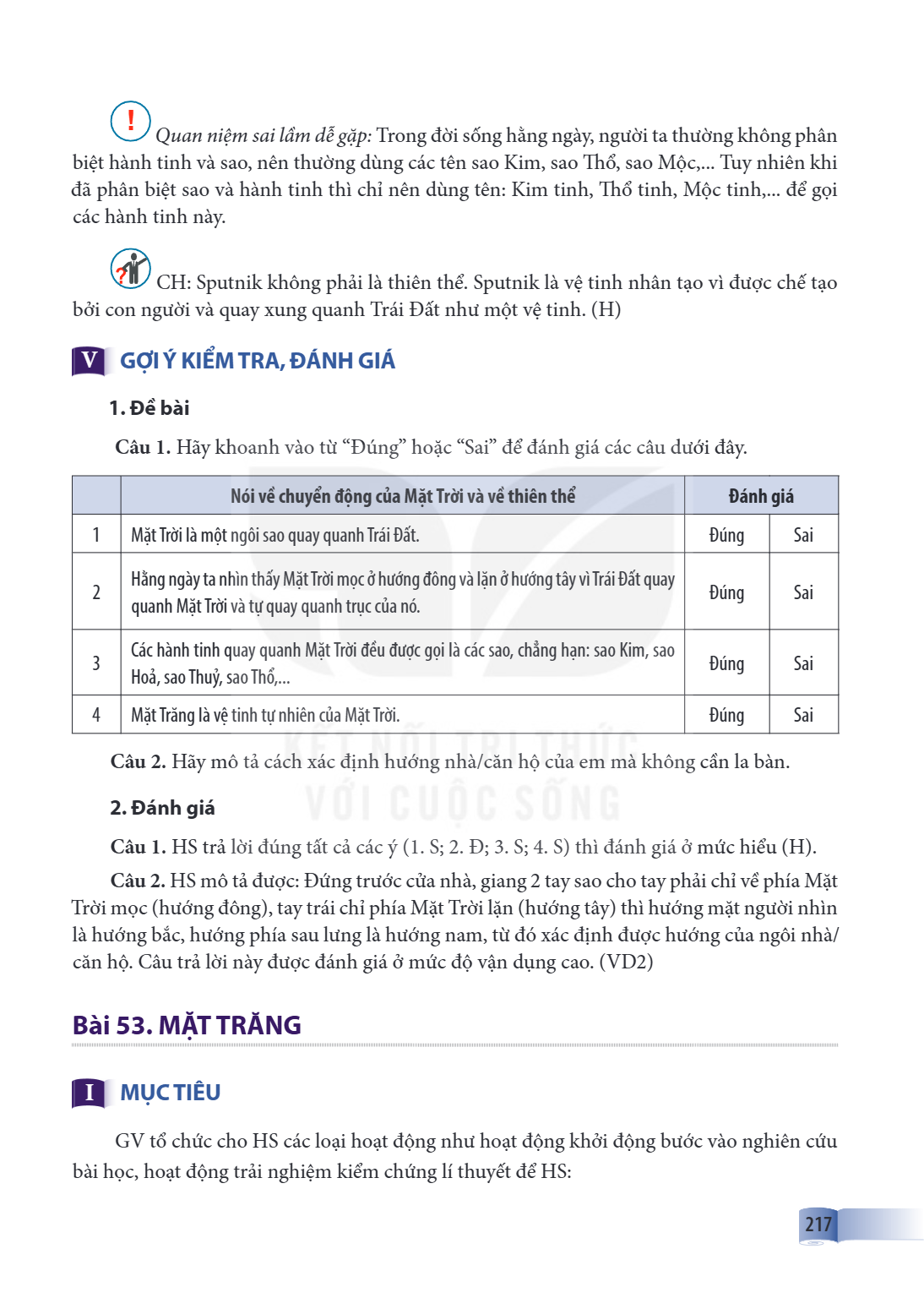 Bài 53. MẶT TRĂNG I MỤC TIÊU GV tổ chức cho HS các loại hoạt động như hoạt động khởi động bước vào nghiên cứu bài học, hoạt động trải nghiệm kiểm chứng lí thuyế