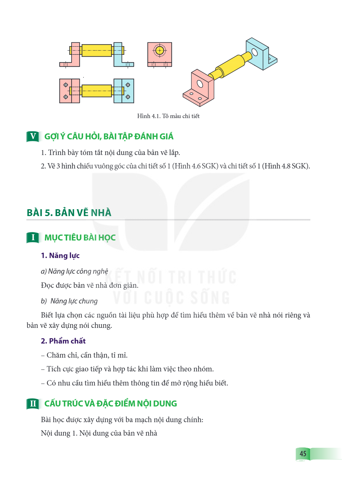 Bài Bài 5.. Bản vẽ nhà I MỤC TIÊU BÀI HỌC 1. Năng lực a) Năng lực công nghệ Đọc được bản vẽ nhà đơn giản. b) Năng lực chung Biết lựa chọn các nguồn tài liệu phù
