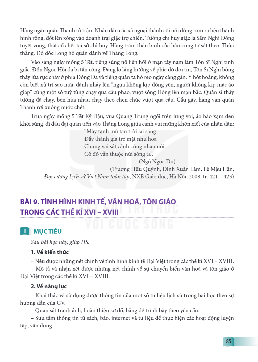 Bài 9.. Tình hình kinh tế, văn hoá, tôn giáo trong các thế kỉ XVI – XVIII MỤC TIÊU Sau bài học này, giúp HS: 1. Về kiến thức Nêu được những nét chính về tình hì