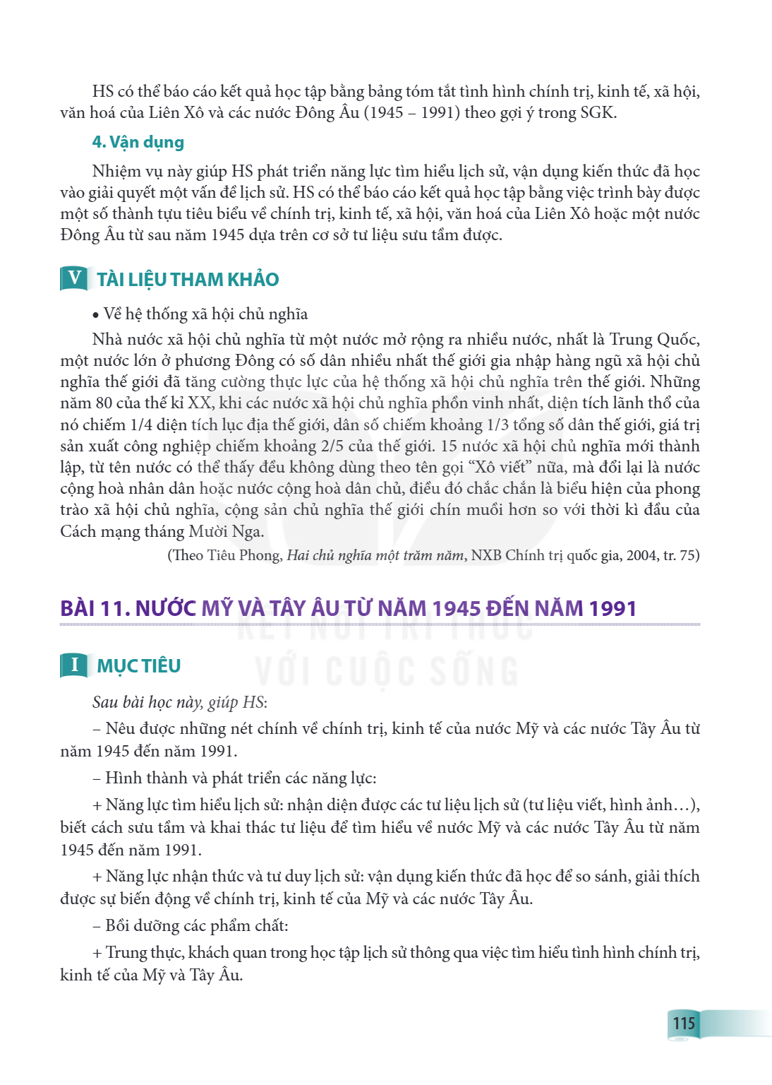 Bài 11. Nước Mỹ và Tây Âu từ năm 1945 đến năm 1991 I MỤC TIÊU Sau bài học này, giúp HS: – Nêu được những nét chính về chính trị, kinh tế của nước Mỹ và các nước