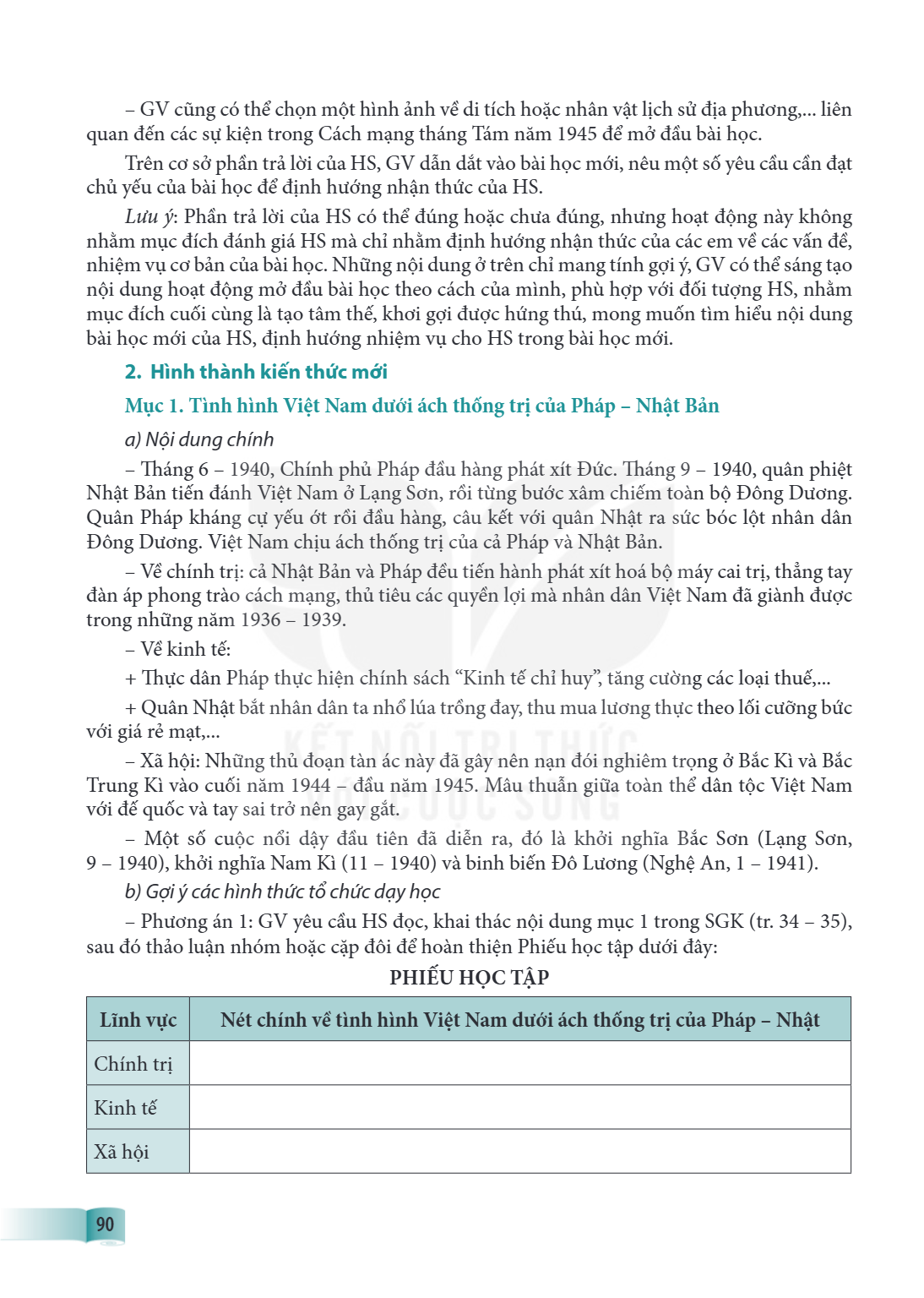 GV cũng có thể chọn một hình ảnh về di tích hoặc nhân vật lịch sử địa phương,... liên quan đến các sự kiện trong Cách mạng tháng Tám năm 1945 để mở đầu bài học.