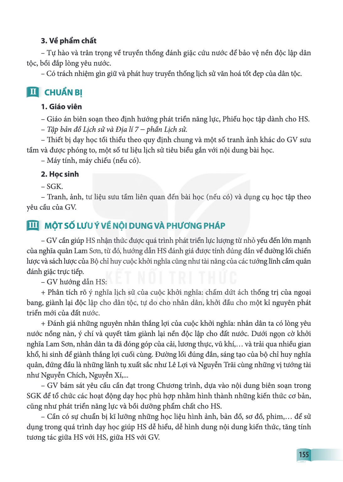 3. Về phẩm chất Tự hào và trân trọng về truyền thống đánh giặc cứu nước để bảo vệ nền độc lập dân tộc, bồi đắp lòng yêu nước. Có trách nhiệm gìn giữ và phát huy