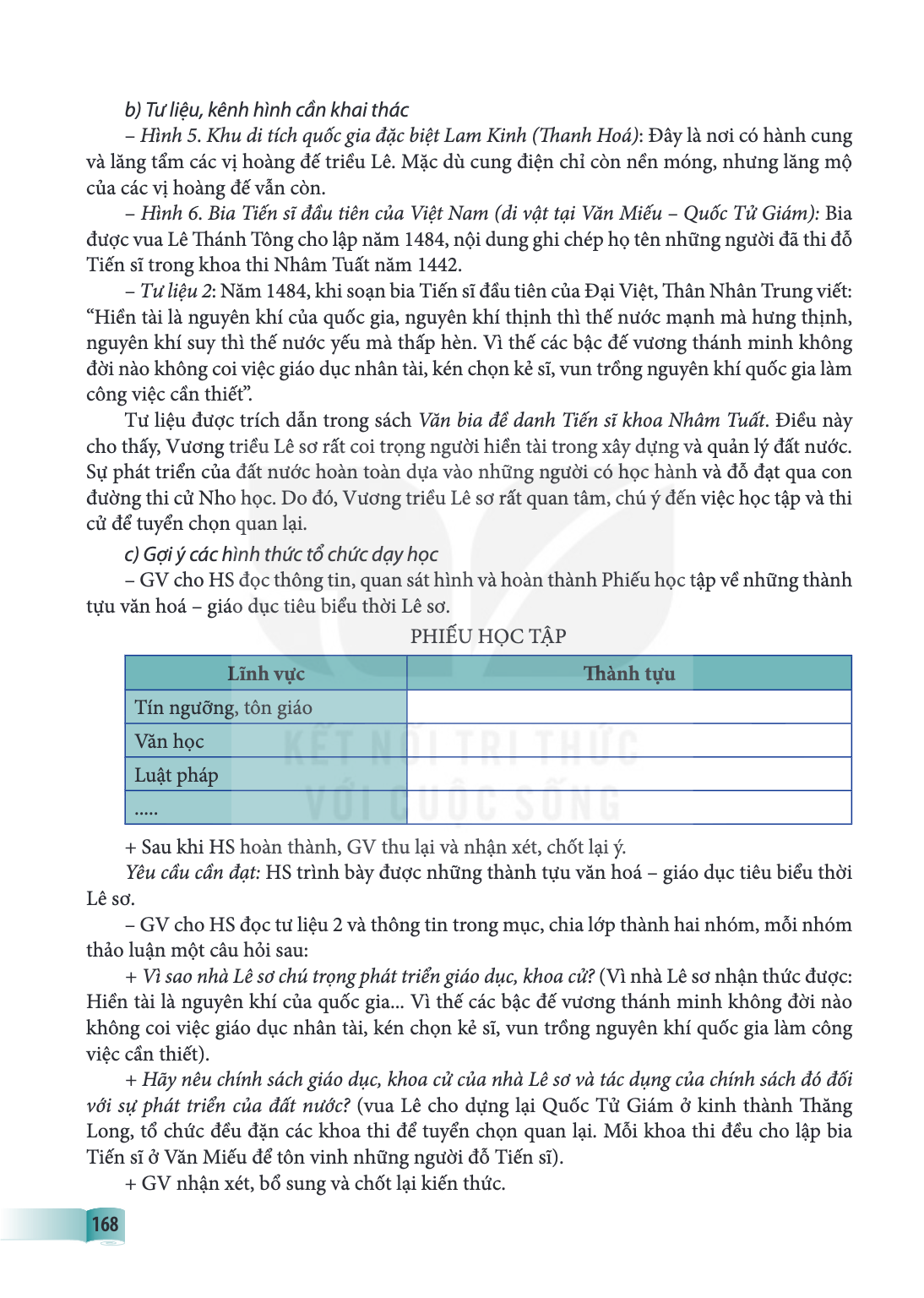 b) Tư liệu, kênh hình cần khai thác Hình 5. Khu di tích quốc gia đặc biệt Lam Kinh (Thanh Hoá): Đây là nơi có hành cung và lăng tẩm các vị hoàng đế triều Lê. Mặ