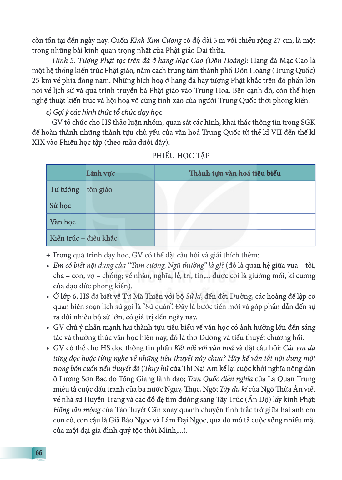còn tồn tại đến ngày nay. Cuốn Kinh Kim Cương có độ dài 5 m với chiều rộng 27 cm, là một trong những bài kinh quan trọng nhất của Phật giáo Đại thừa. - Hình 5. 