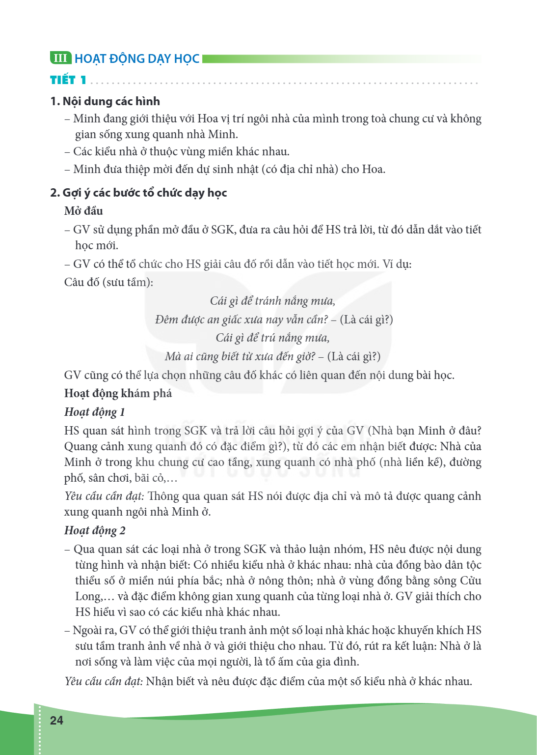 III HOẠT ĐỘNG DẠY HỌC TIẾT 1 . . . . . . . . . . . . . . . . . . . . . . . . . . . . . . . . . . . . . . . . . . . . . . . . . . . . . . . . . . . . . . . . . .