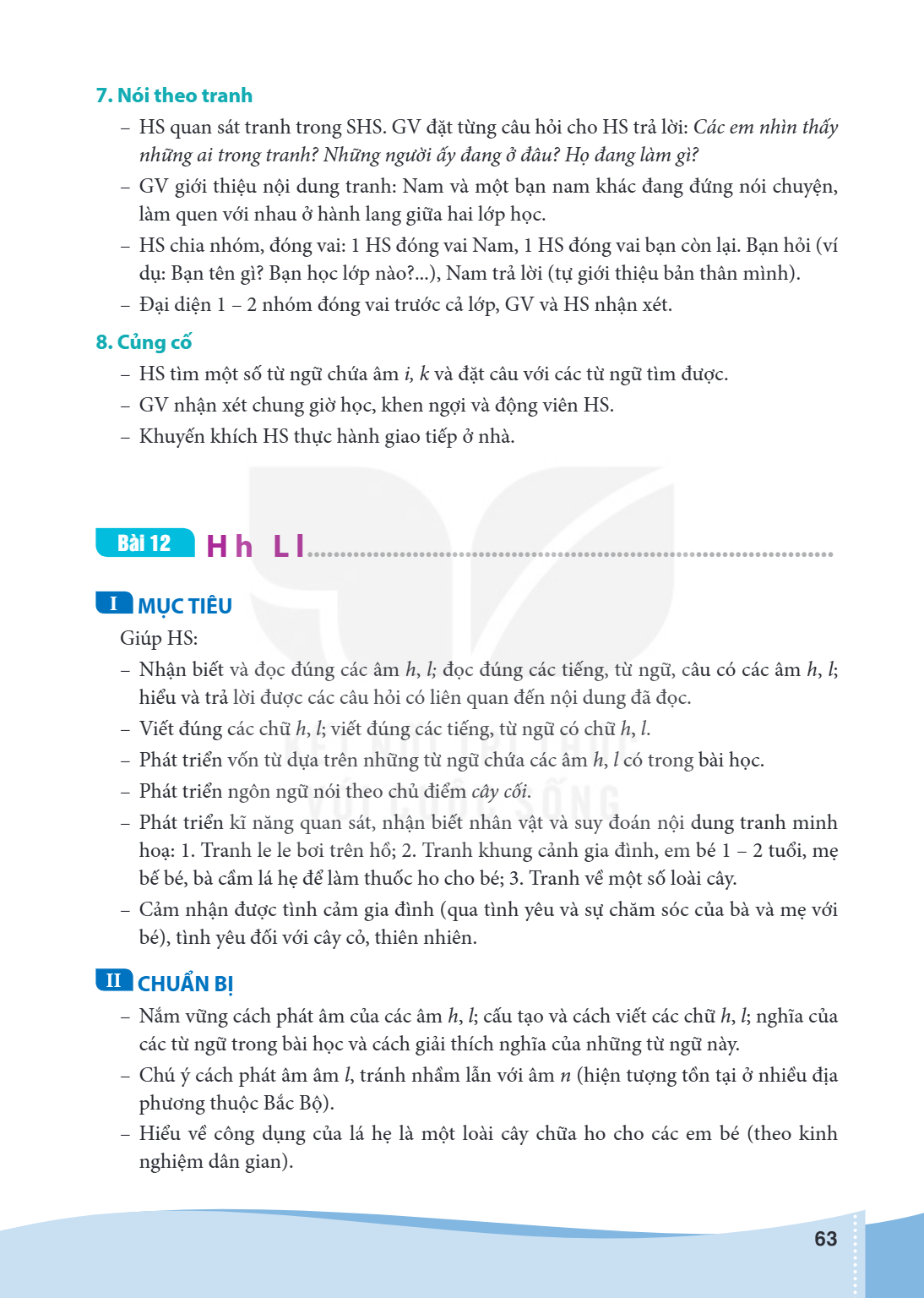 Bài 12 H h L l ................................................................................ I MỤC TIÊU Giúp HS: - Nhận biết và đọc đúng các âm h, l; đọc đún