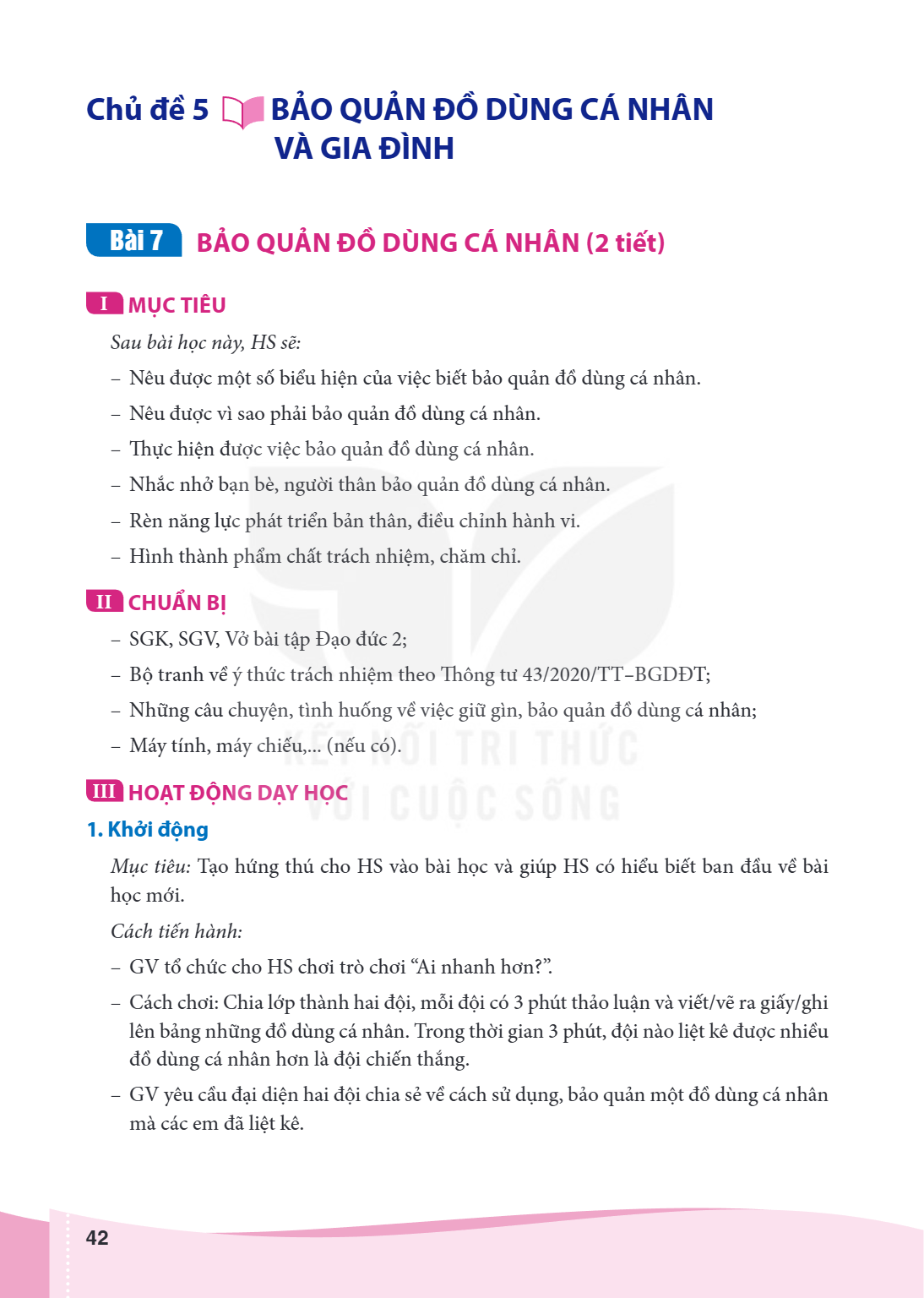 Bài 7. Bảo quản đồ dùng cá nhân Bài 7 BẢO QUẢN ĐỒ DÙNG CÁ NHÂN (2 tiết) MỤC TIÊU Sau bài học này, HS sẽ: Nêu được một số biểu hiện của việc biết bảo quản đồ dùn