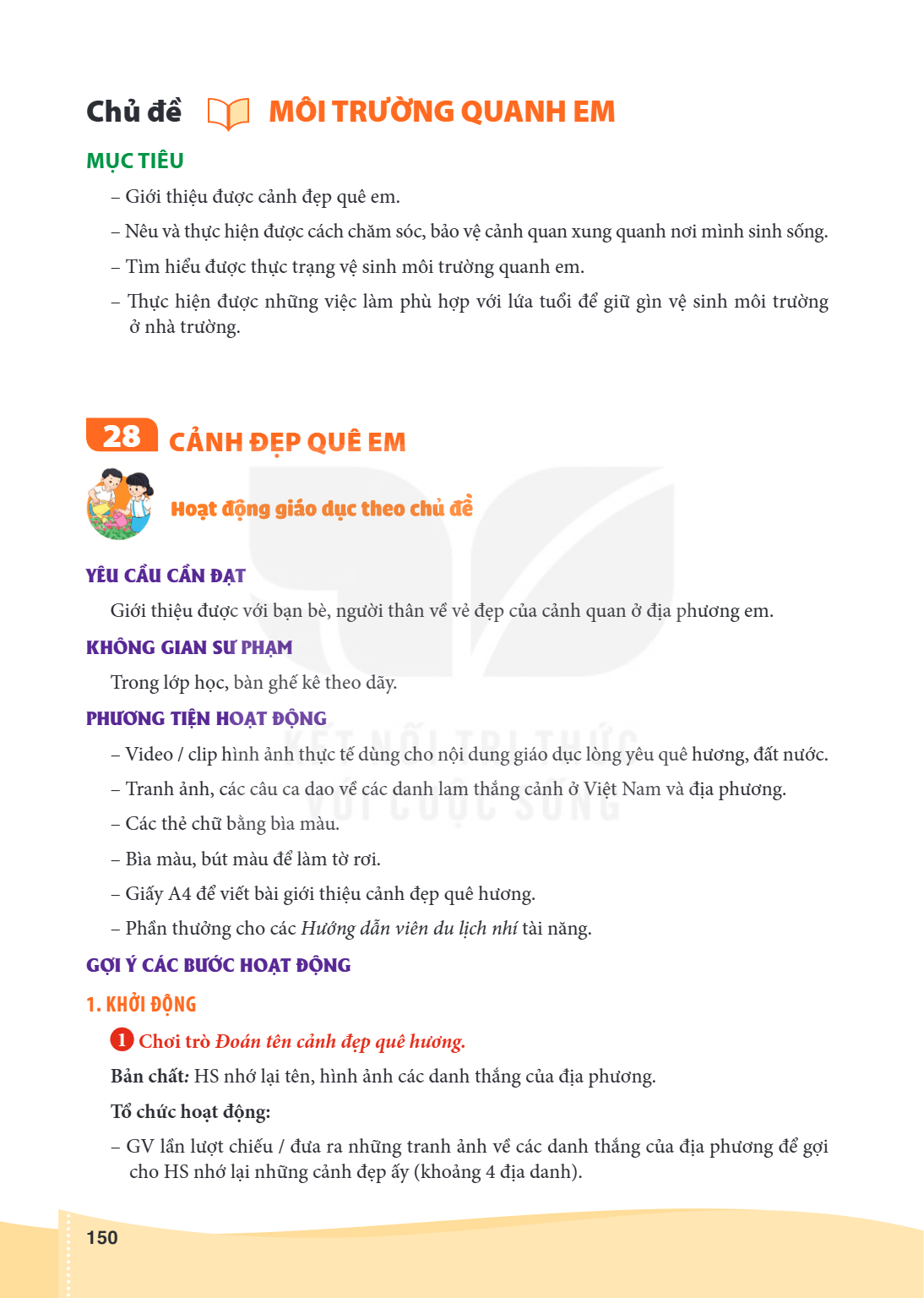 Chủ đề MÔI TRƯỜNG QUANH EM MỤC TIÊU – Giới thiệu được cảnh đẹp quê em. – Nêu và thực hiện được cách chăm sóc, bảo vệ cảnh quan xung quanh nơi mình sinh sống. – 