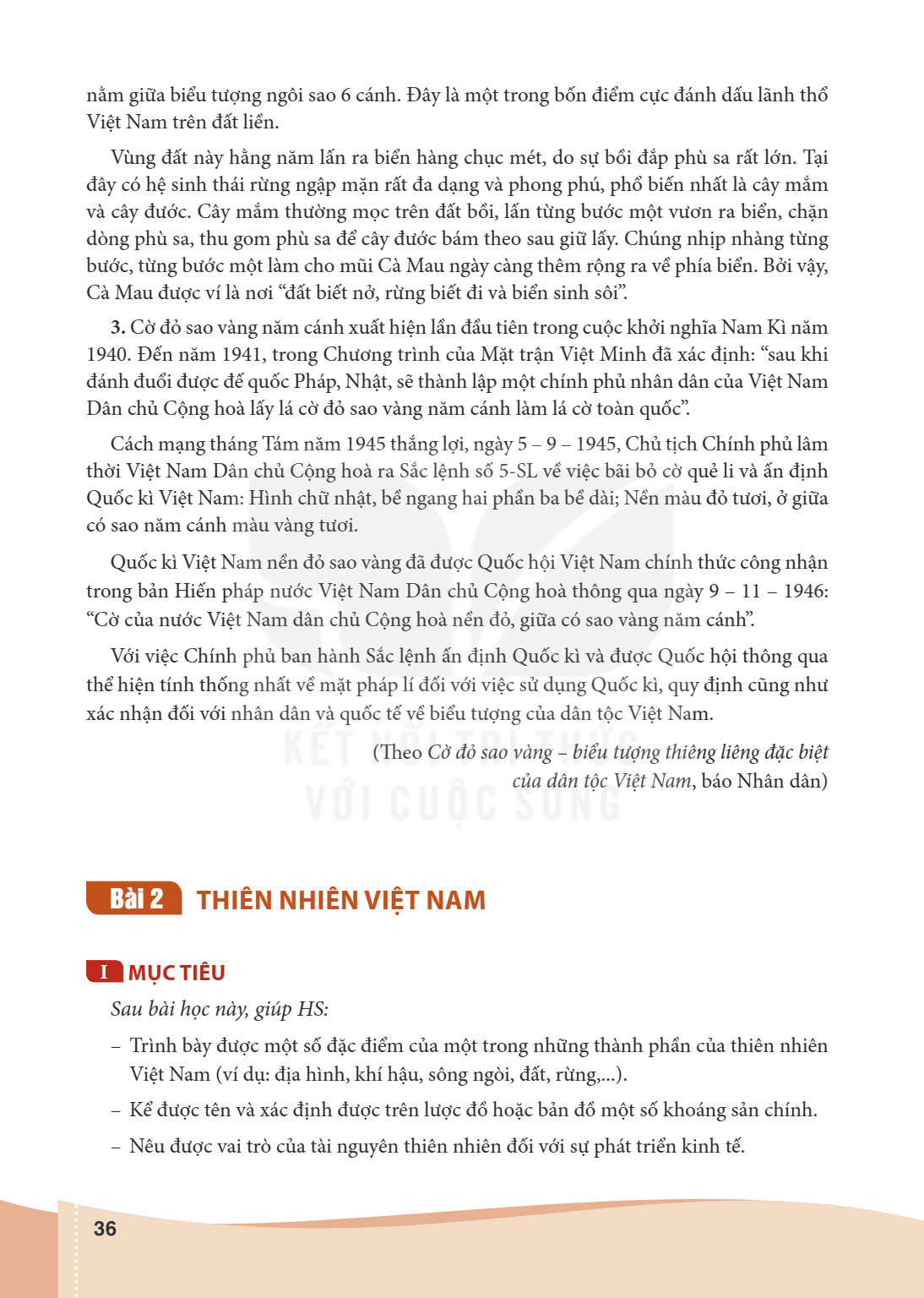 Bài 2:. Thiên nhiên Việt Nam MỤC TIÊU Sau bài học này, giúp HS: – Trình bày được một số đặc điểm của một trong những thành phần của thiên nhiên Việt Nam (ví dụ: