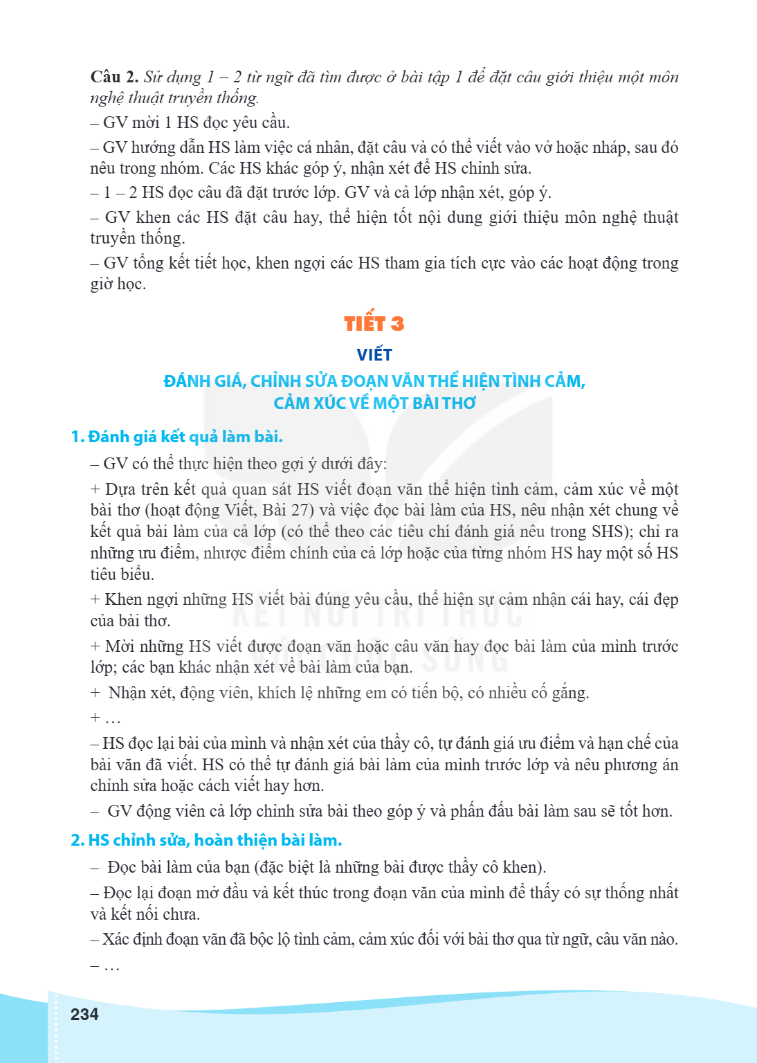Câu 2. Sử dụng 1 - 2 từ ngữ đã tìm được ở bài tập 1 để đặt câu giới thiệu một môn nghệ thuật truyền thống. - GV mời 1 HS đọc yêu cầu. - GV hướng dẫn HS làm việc