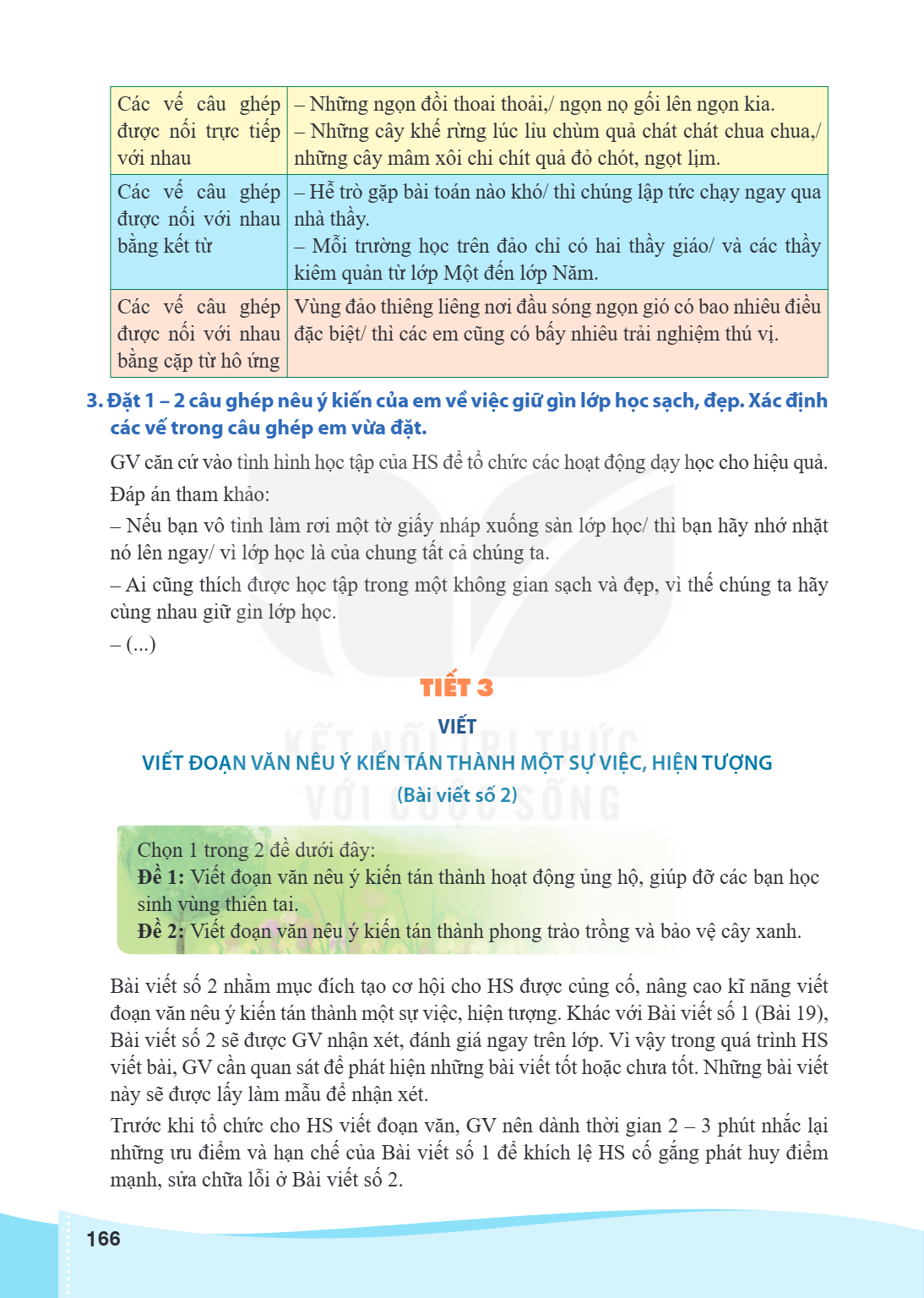 Các vế câu ghép được nối trực tiếp với nhau, - Những ngọn đồi thoai thoải,/ ngọn nọ gối lên ngọn kia. - Những cây khế rừng lúc lỉu chùm quả chát chát chua chua,