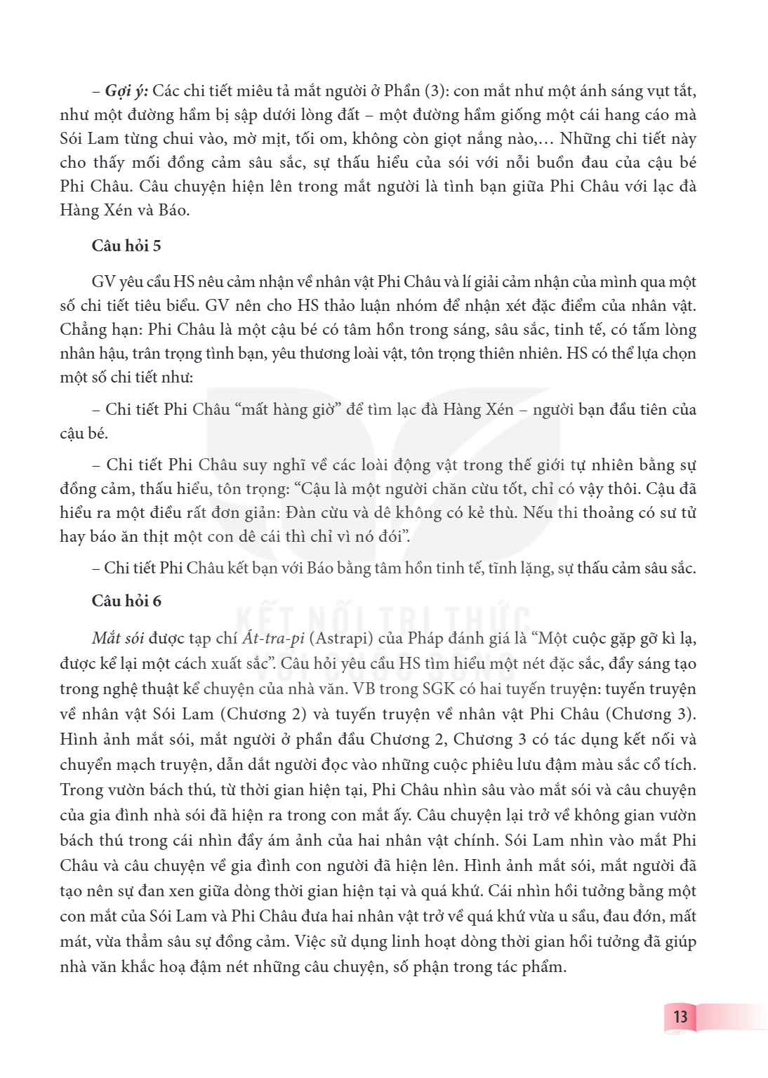 Gợi ý: Các chi tiết miêu tả mắt người ở Phần (3): con mắt như một ánh sáng vụt tắt, như một đường hầm bị sập dưới lòng đất - một đường hầm giống một cái hang cá