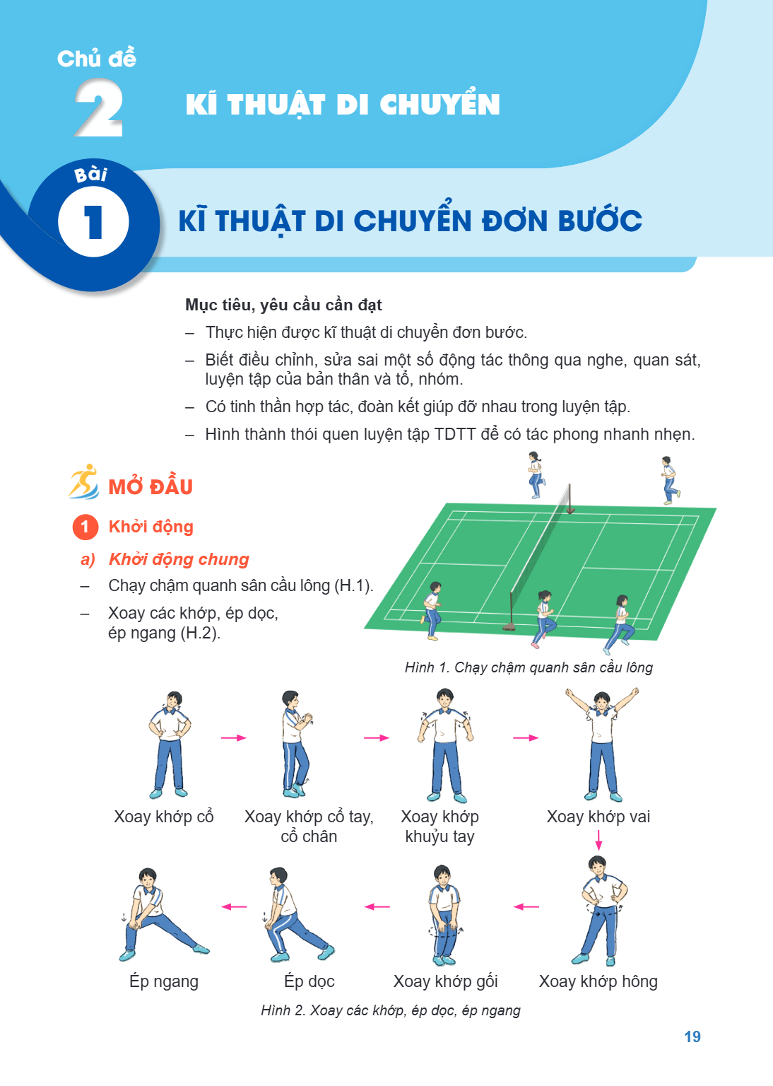Chủ đề 2. KĨ THUẬT DI CHUYỂN Bài 1. KĨ THUẬT DI CHUYỂN ĐƠN BƯỚC Mục tiêu, yêu cầu cần đạt Thực hiện được kĩ thuật di chuyển đơn bước. Biết điều chỉnh, sửa sai m
