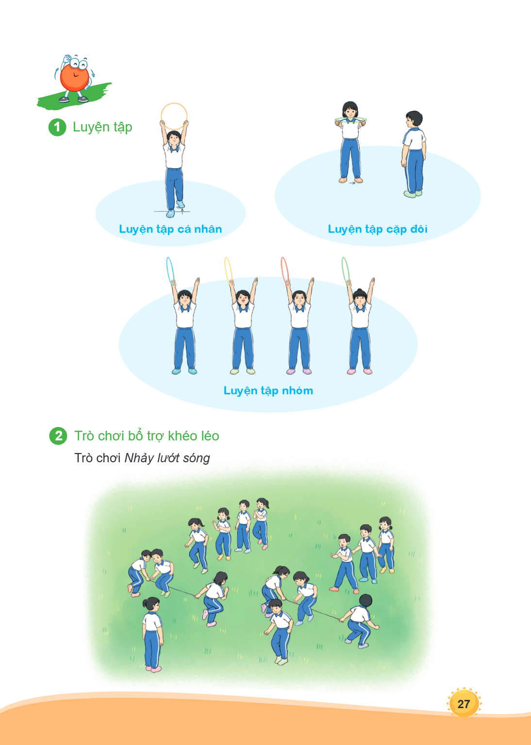 1 Luyện tập Luyện tập cá nhân Luyện tập cặp đôi Luyện tập nhóm 2 Trò chơi bổ trợ khéo léo Trò chơi Nhảy lướt sóng LUYỆN TẬP