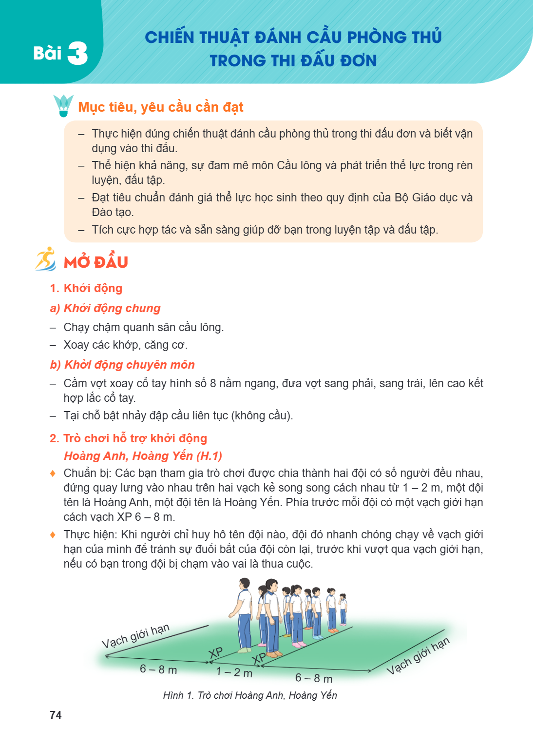 Bài 3. Chiến thuật đánh cầu phòng thủ trong thi đấu đơn Mục tiêu, yêu cầu cần đạt Thực hiện đúng chiến thuật đánh cầu phòng thủ trong thi đấu đơn và biết vận dụ