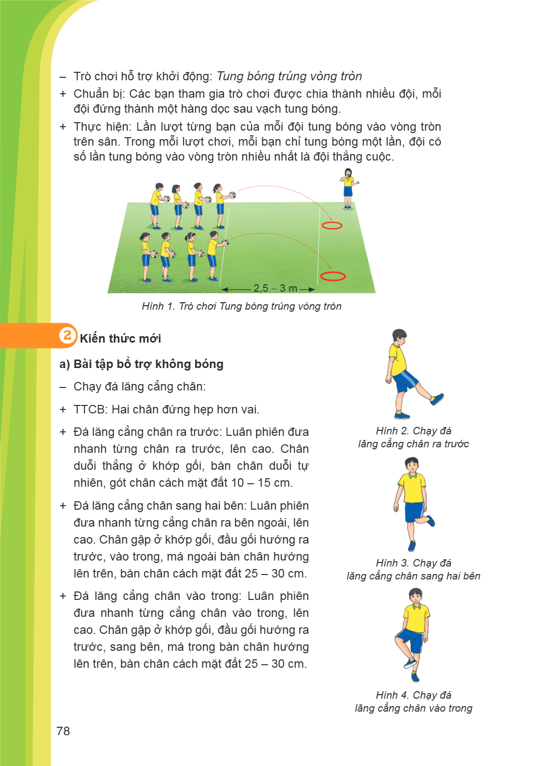 Trò chơi hỗ trợ khởi động: Tung bóng trúng vòng tròn + Chuẩn bị: Các bạn tham gia trò chơi được chia thành nhiều đội, mỗi đội đứng thành một hàng dọc sau vạch t