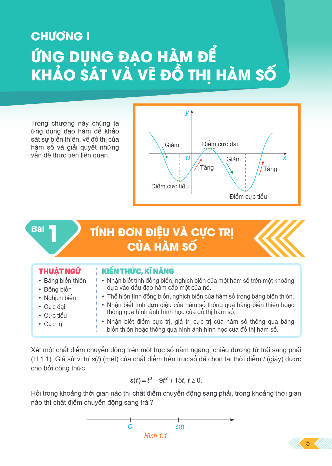 Chương I. ỨNG DỤNG ĐẠO HÀM ĐỂ KHẢO SÁT VÀ VẼ ĐỒ THỊ HÀM SỐ Trong chương này chúng ta ứng dụng đạo hàm để khảo sát sự biến thiên, vẽ đồ thị của hàm số và giải qu