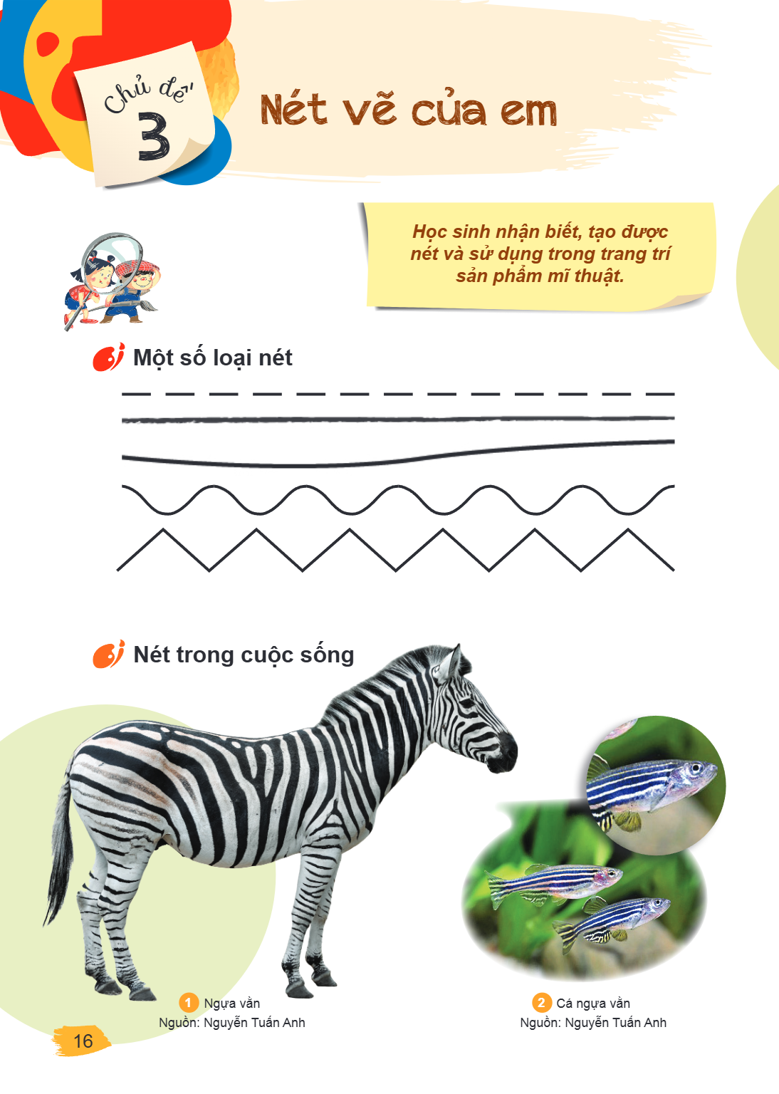 Bài 3. Nét vẽ của em Học sinh nhận biết, tạo được nét và sử dụng trong trang trí sản phẩm mĩ thuật. Một số loại nét Nét trong cuộc sống 1 Ngựa vằn Nguồn: Nguyễn