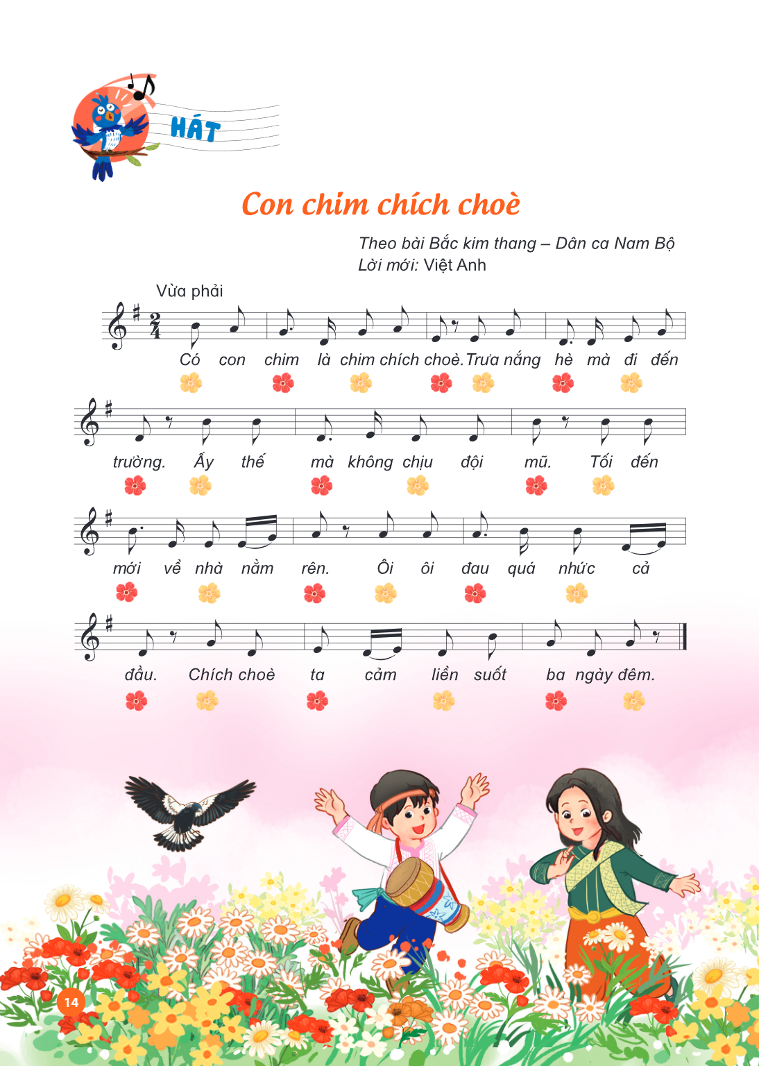 HÁT Con chim chích choè Theo bài Bắc kim thang – Dân ca Nam Bộ Lời mới: Việt Anh Vừa phải