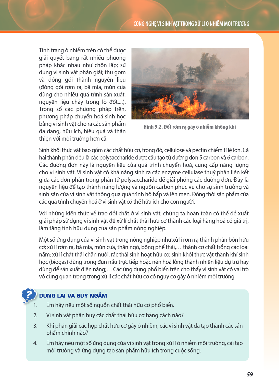 Chương 9. CÔNG NGHỆ VI SINH VẬT TRONG XỬ LÍ Ô NHIỄM MÔI TRƯỜNG Tình trạng ô nhiễm trên có thể được giải quyết bằng rất nhiều phương pháp khác nhau như chôn lấp;