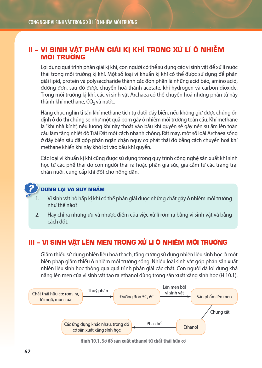 CÔNG NGHỆ VI SINH VẬT TRONG XỬ LÍ Ô NHIỄM MÔI TRƯỜNG II – VI SINH VẬT PHÂN GIẢI KỊ KHÍ TRONG XỬ LÍ Ô NHIỄM MÔI TRƯỜNG Lợi dụng quá trình phân giải kị khí, con n