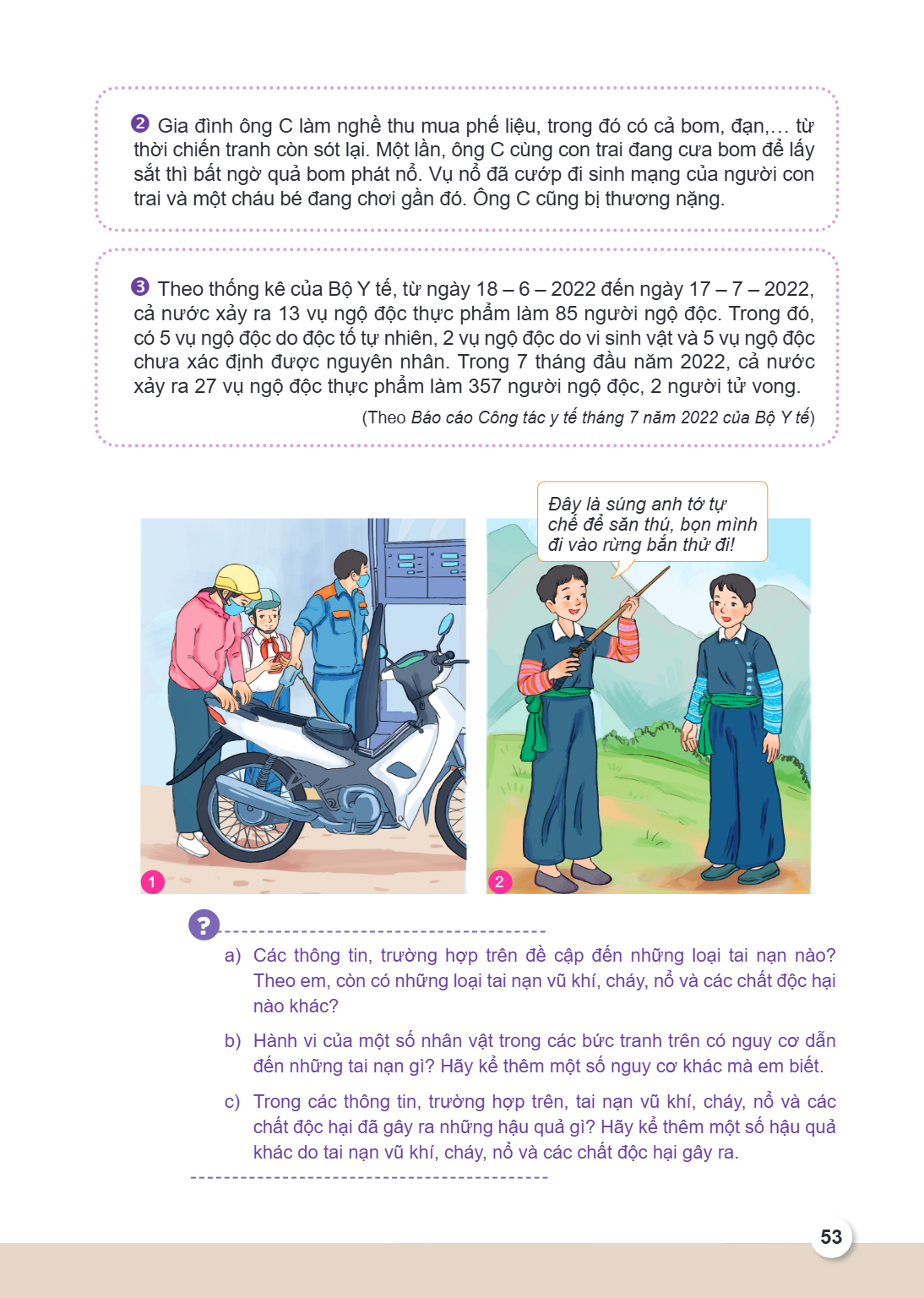  Gia đình ông C làm nghề thu mua phế liệu, trong đó có cả bom, đạn,… từ thời chiến tranh còn sót lại. Một lần, ông C cùng con trai đang cưa bom để lấy sắt thì 