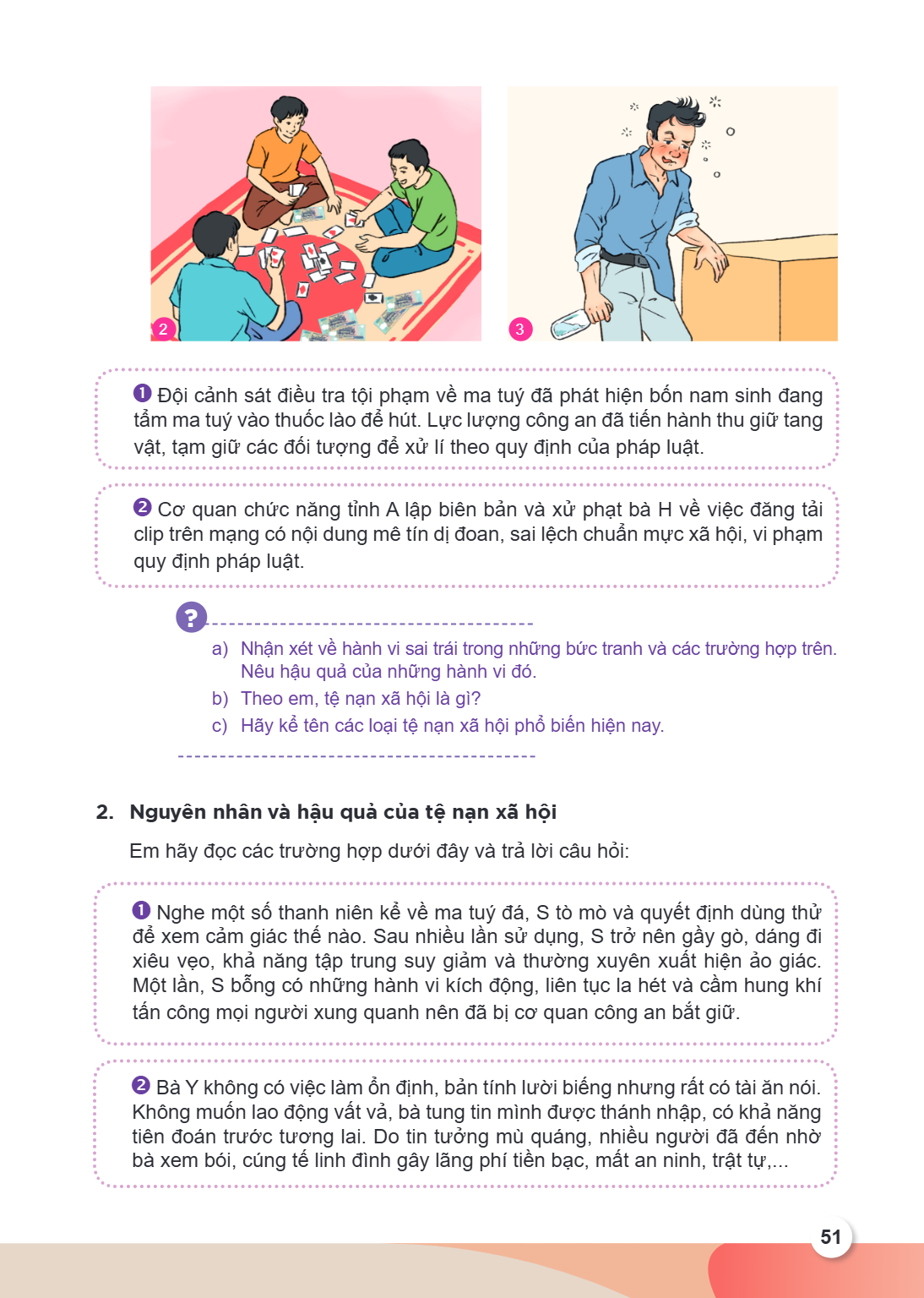 Đội cảnh sát điều tra tội phạm về ma tuý đã phát hiện bốn nam sinh đang tẩm ma tuý vào thuốc lào để hút. Lực lượng công an đã tiến hành thu giữ tang vật, tạm gi