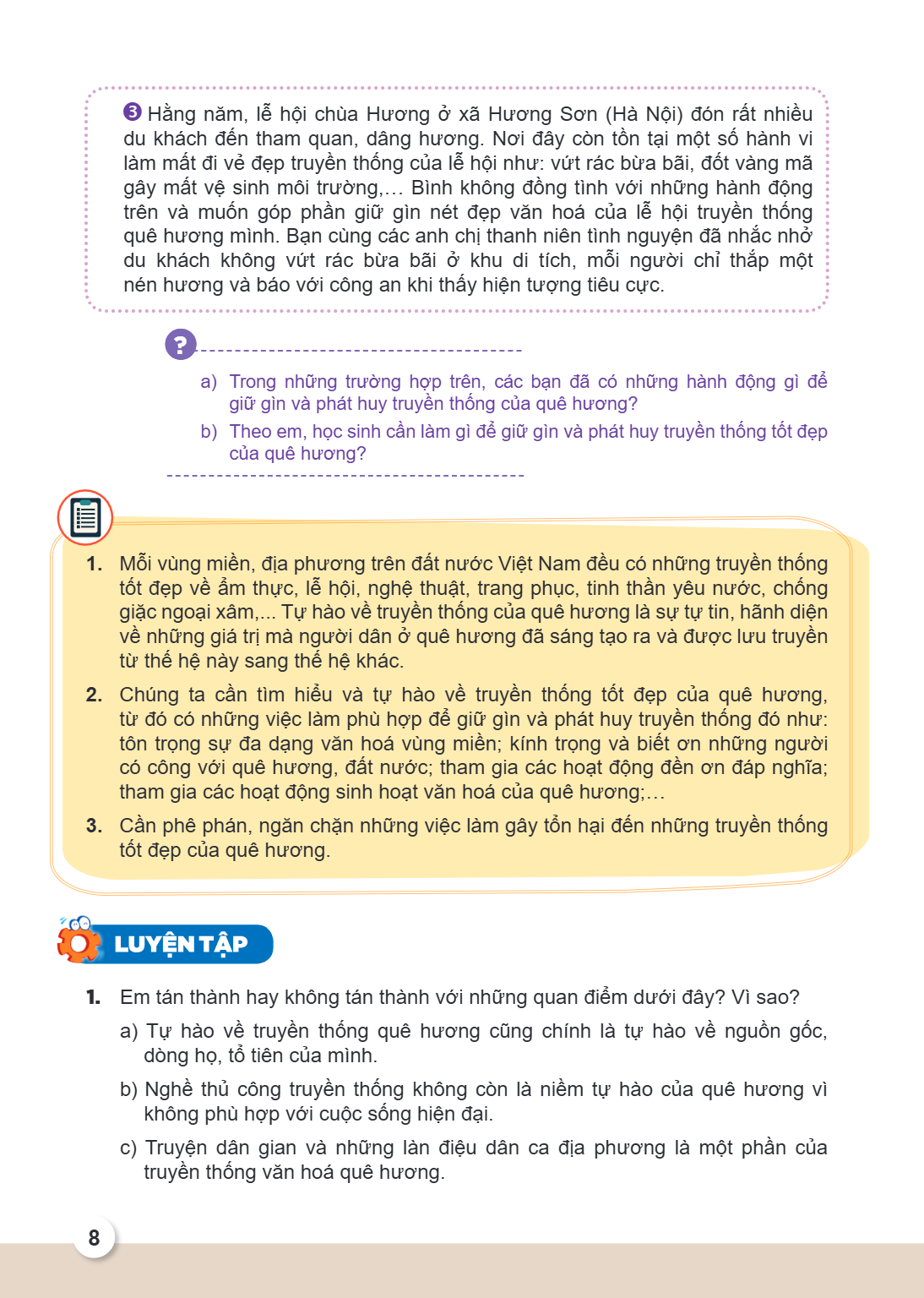 3 Hằng năm, lễ hội chùa Hương ở xã Hương Sơn (Hà Nội) đón rất nhiều du khách đến tham quan, dâng hương. Nơi đây còn tồn tại một số hành vi làm mất đi vẻ đẹp tru