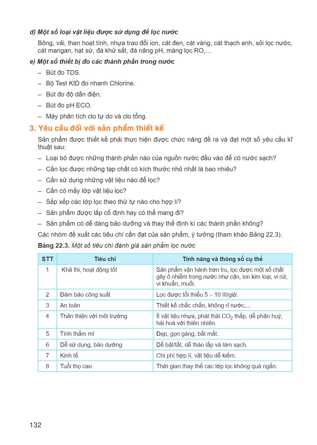 d) Một số loại vật liệu được sử dụng để lọc nước Bông, vải, than hoạt tính, nhựa trao đổi ion, cát đen, cát vàng, cát thạch anh, sỏi lọc nước, cát mangan, hạt s