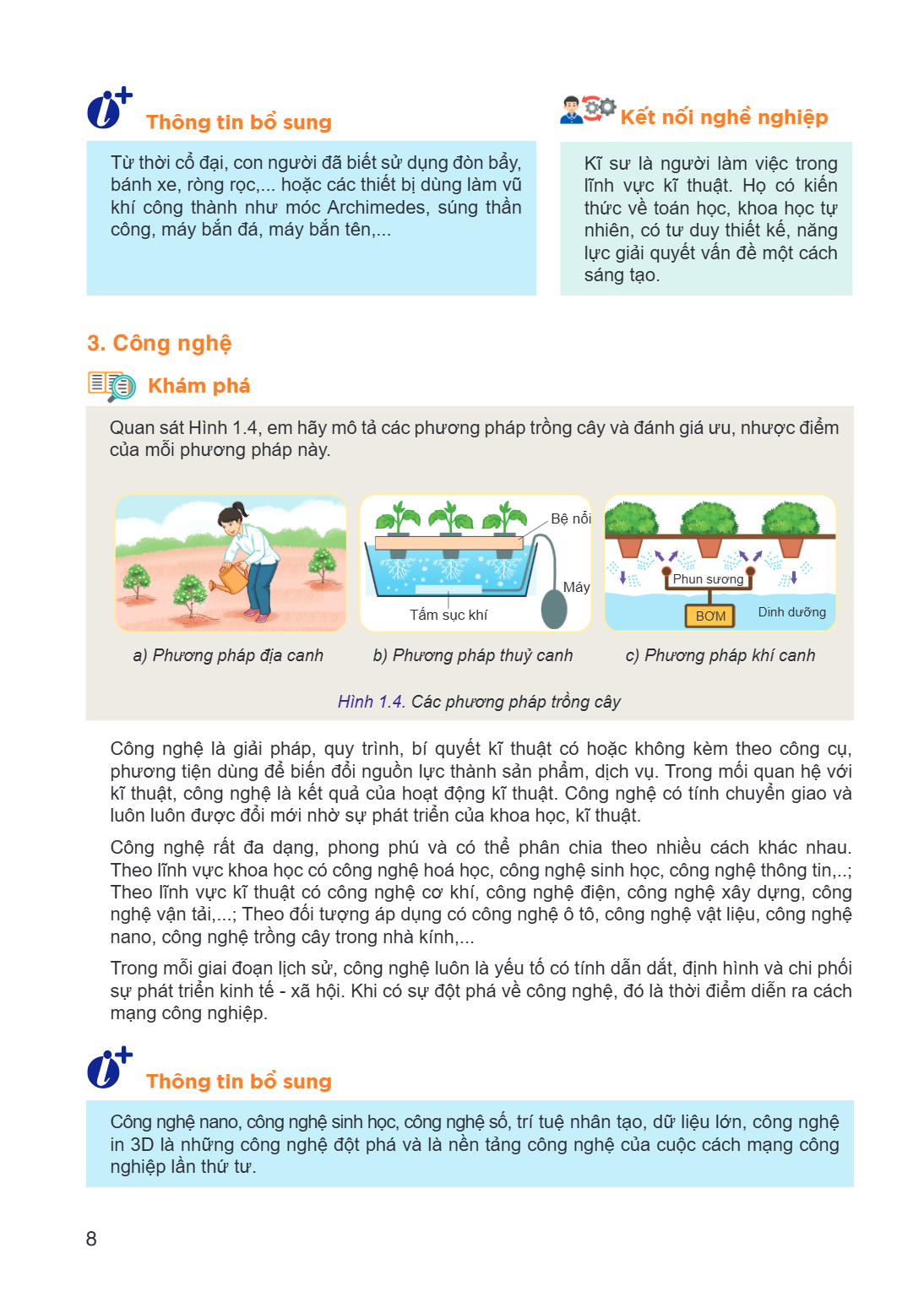Thông tin bổ sung Từ thời cổ đại, con người đã biết sử dụng đòn bẩy, bánh xe, ròng rọc,... hoặc các thiết bị dùng làm vũ khí công thành như móc Archimedes, súng