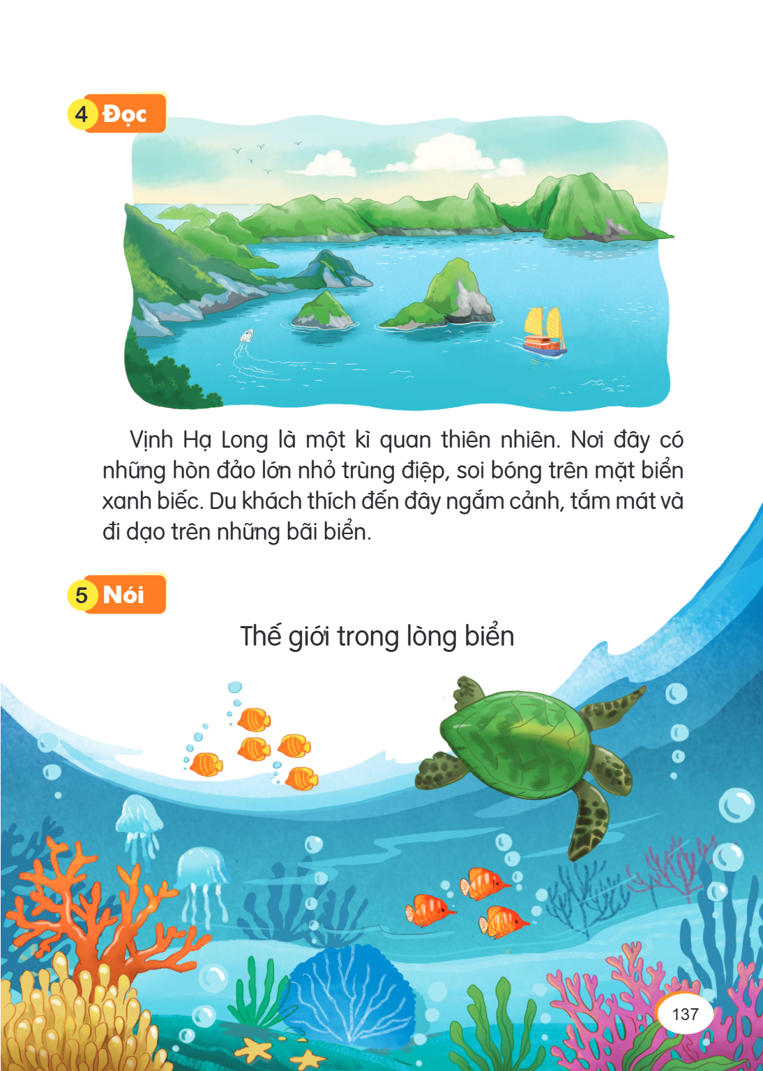 4, Đọc 5, Nói Thế giới trong lòng biển