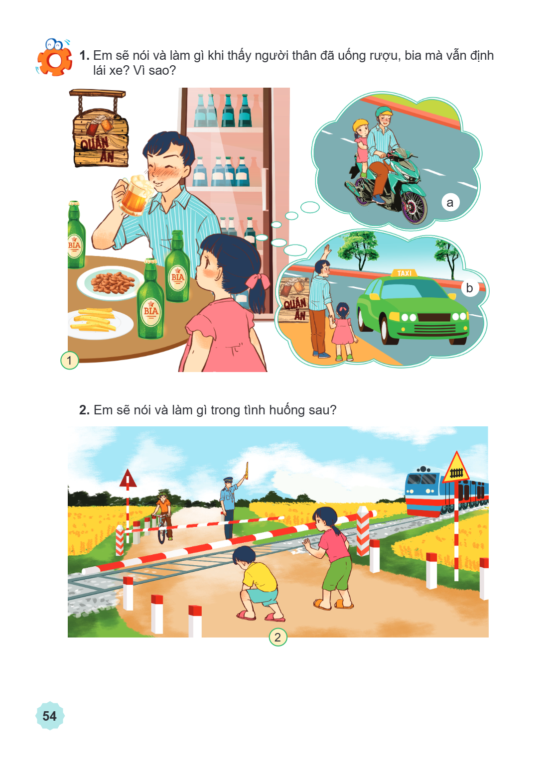 Em sẽ nói và làm gì khi thấy người thân đã uống rượu, bia mà vẫn định lái xe? Vì sao? a b Em sẽ nói và làm gì trong tình huống sau?