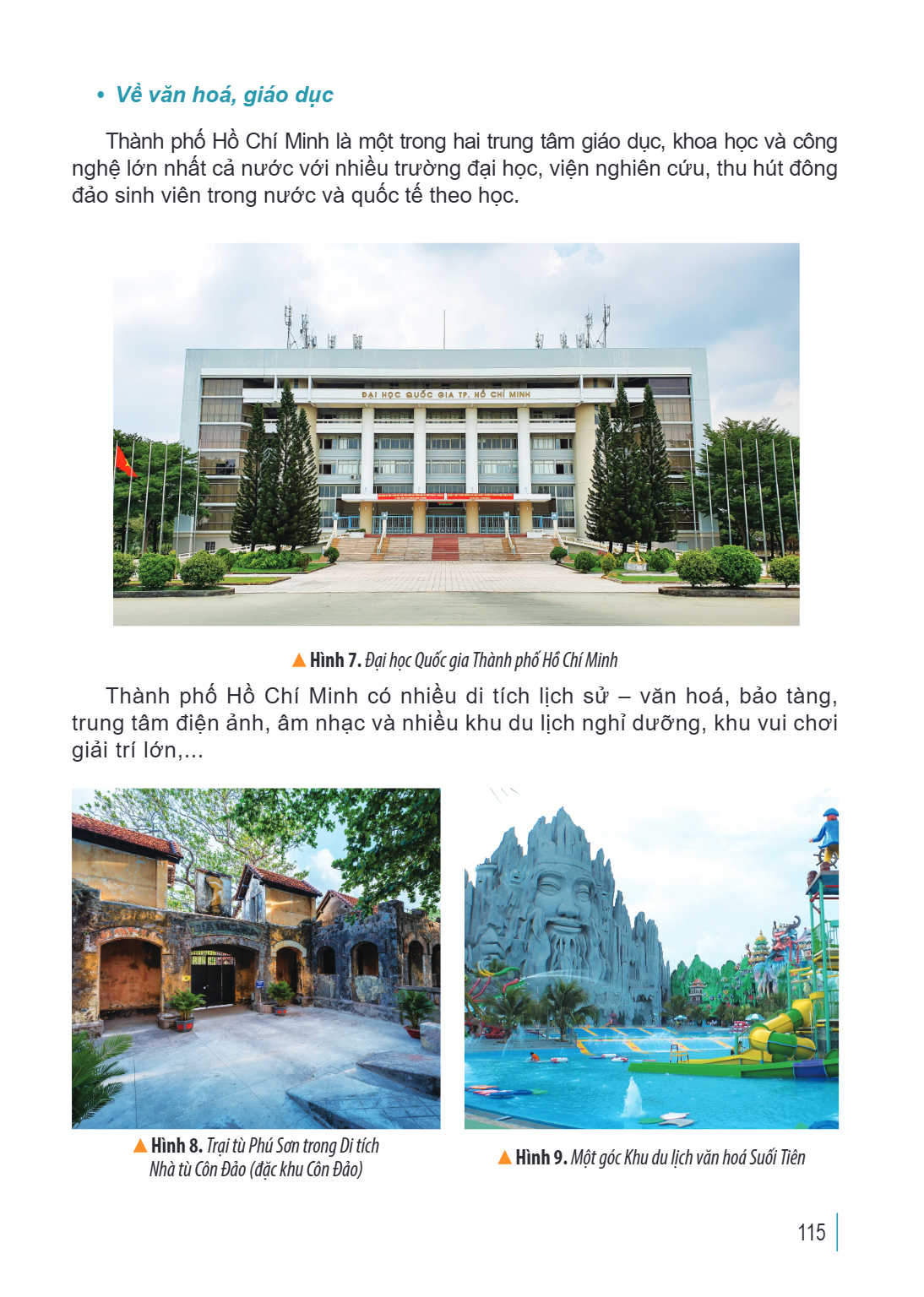 Về văn hoá, giáo dục Thành phố Hồ Chí Minh là một trong hai trung tâm giáo dục, khoa học và công nghệ lớn nhất cả nước với nhiều trường đại học, viện nghiên cứu