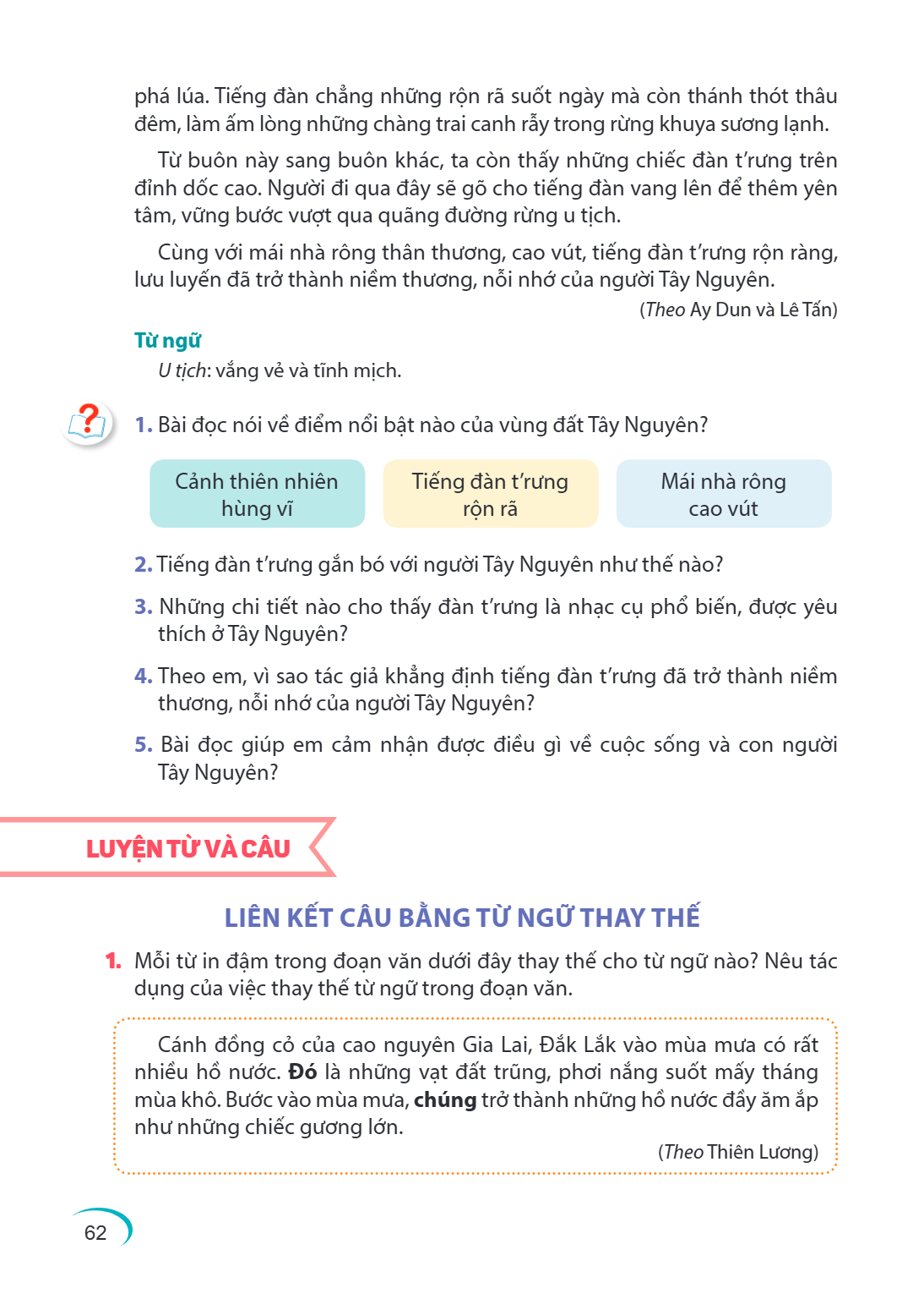 phá lúa. Tiếng đàn chẳng những rộn rã suốt ngày mà còn thánh thót thâu đêm, làm ấm lòng những chàng trai canh rẫy trong rừng khuya sương lạnh. Từ buôn này sang 