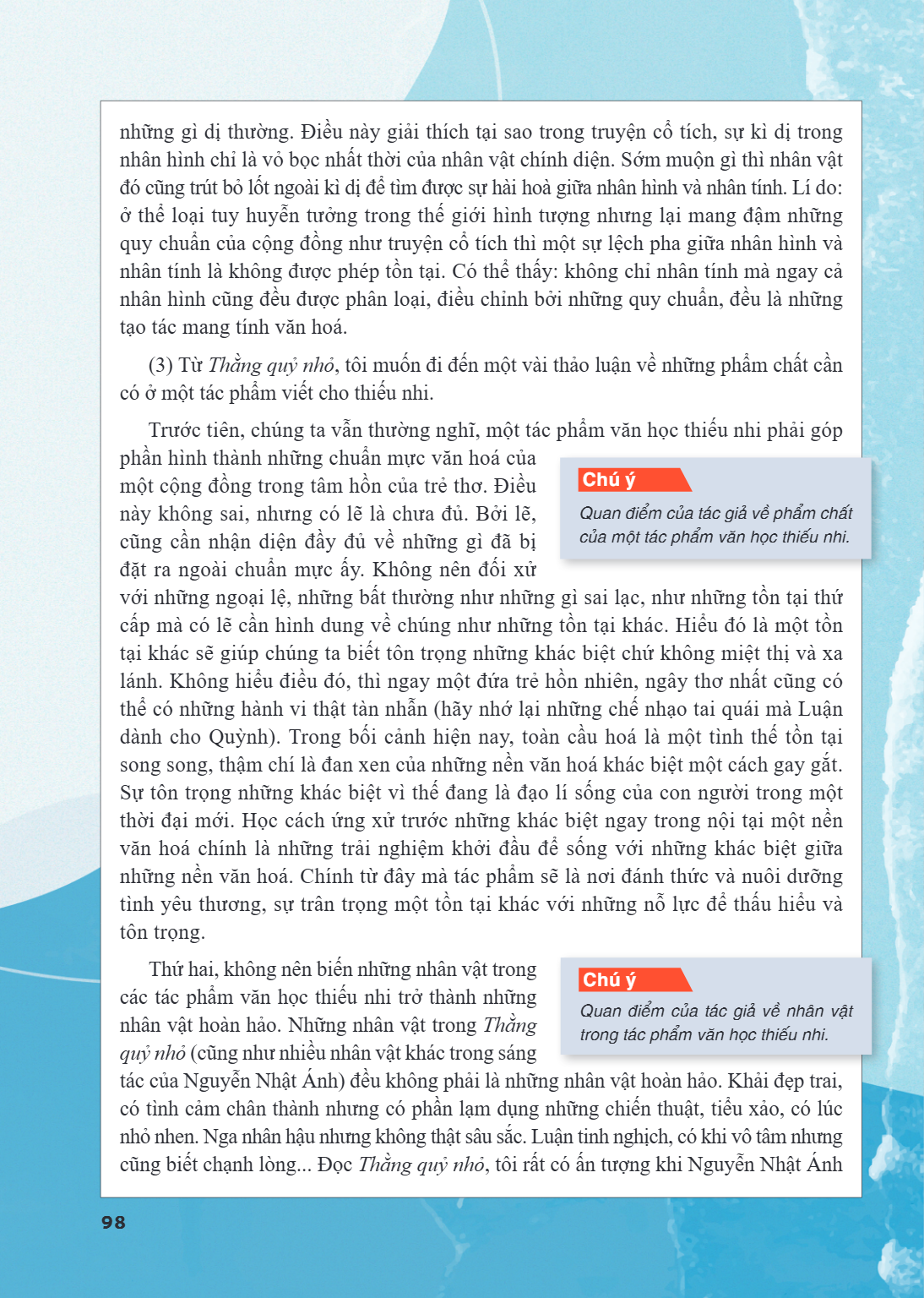 những gì dị thường. Điều này giải thích tại sao trong truyện cổ tích, sự kì dị trong nhân hình chỉ là vỏ bọc nhất thời của nhân vật chính diện. Sớm muộn gì thì 