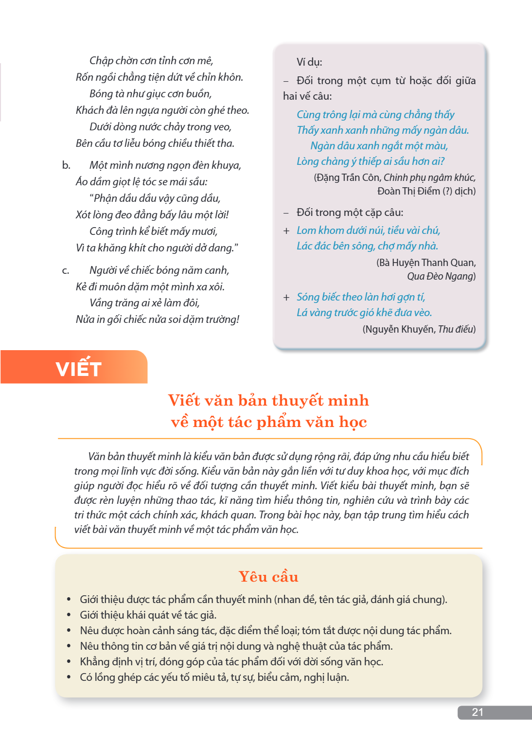 VIẾT Viết văn bản thuyết minh về một tác phẩm văn học Văn bản thuyết minh là kiểu văn bản được sử dụng rộng rãi, đáp ứng nhu cầu hiểu biết trong mọi lĩnh vực đờ