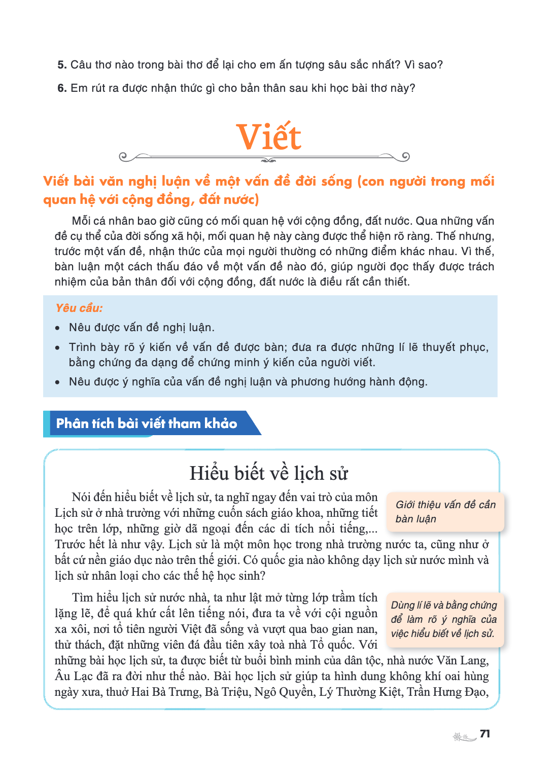 Câu thơ nào trong bài thơ để lại cho em ấn tượng sâu sắc nhất? Vì sao? Em rút ra được nhận thức gì cho bản thân sau khi học bài thơ này?