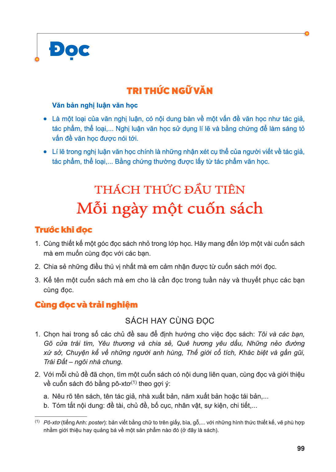 THÁCH THỨC ĐẦU TIÊN Mỗi ngày một cuốn sách