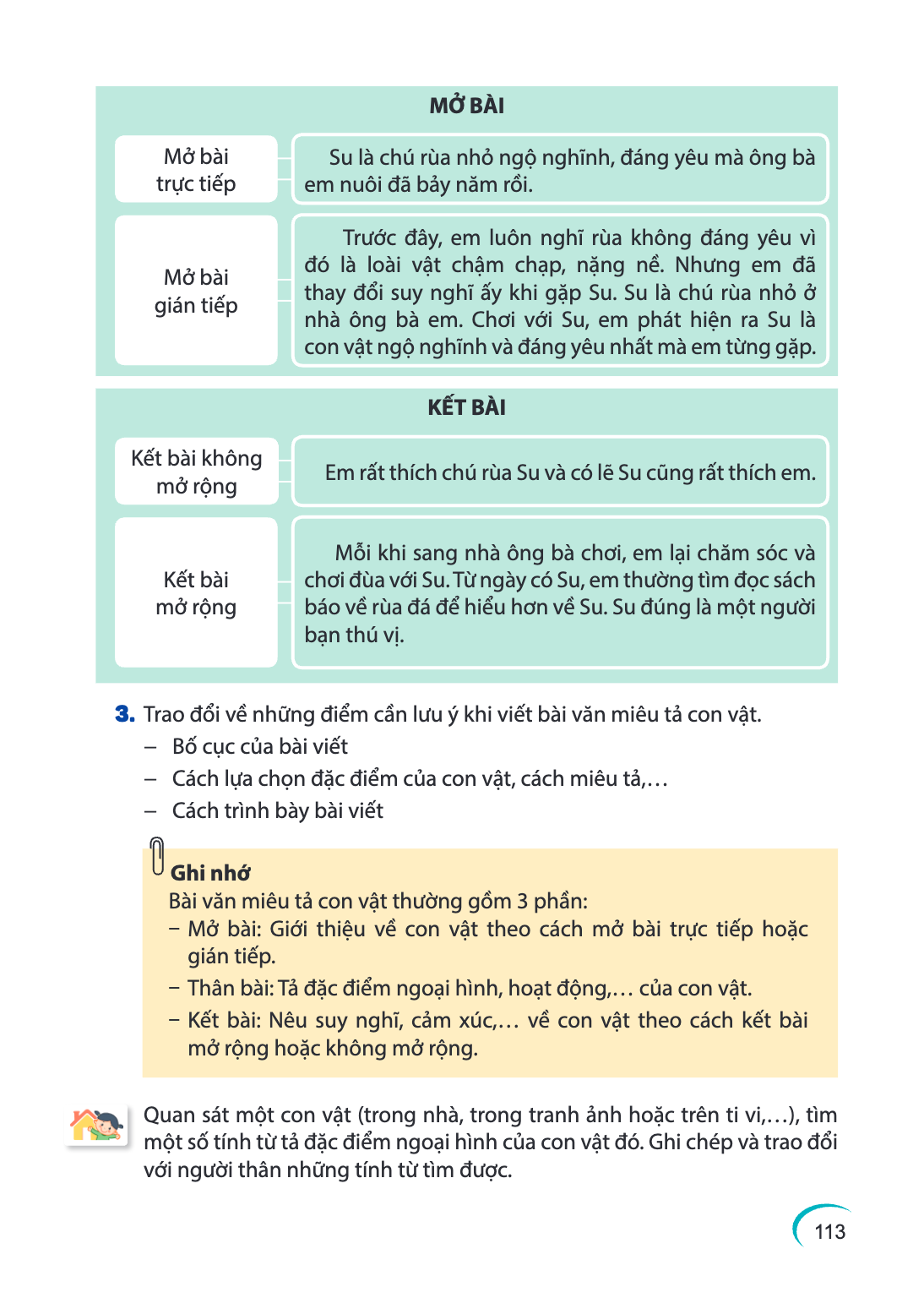 MỞ BÀI Mở bài trực tiếp, Su là chú rùa nhỏ ngộ nghĩnh, đáng yêu mà ông bà em nuôi đã bẩy năm rồi. Mở bài gián tiếp, Trước đây, em luôn nghĩ rùa không đáng yêu v