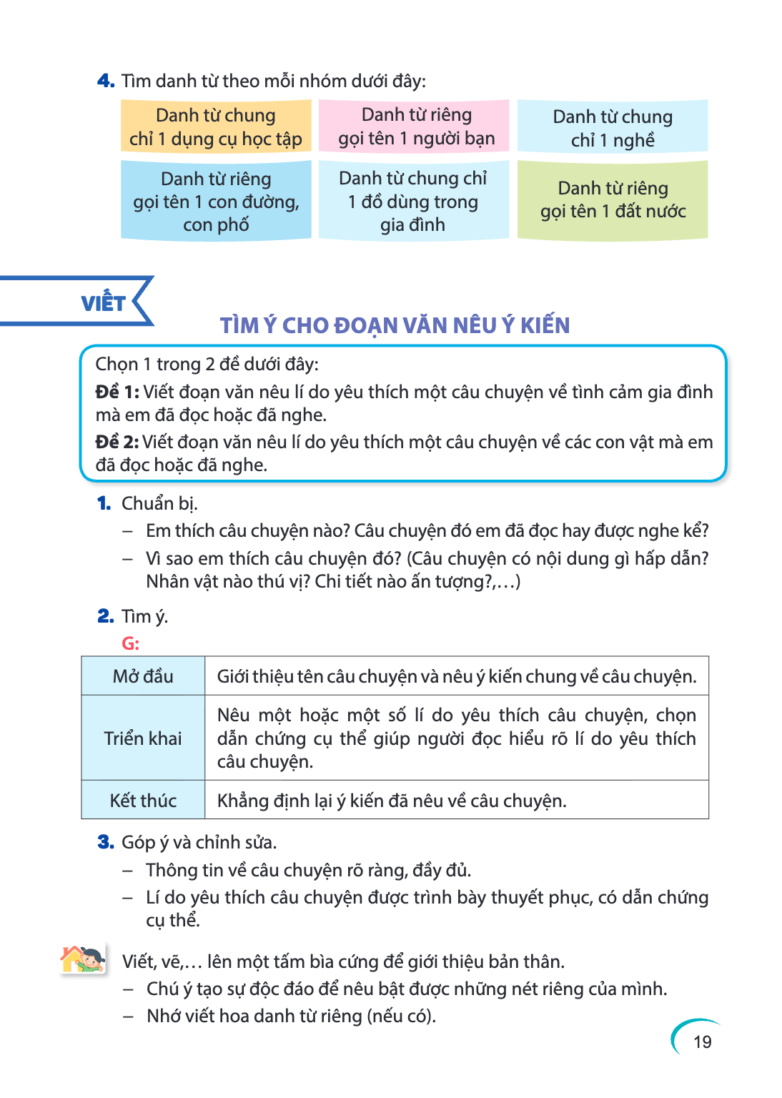 Tìm danh từ theo mỗi nhóm dưới đây: Danh từ chung chỉ 1 dụng cụ học tập Danh từ riêng gọi tên 1 con đường, con phố Danh từ riêng gọi tên 1 người bạn Danh từ chu