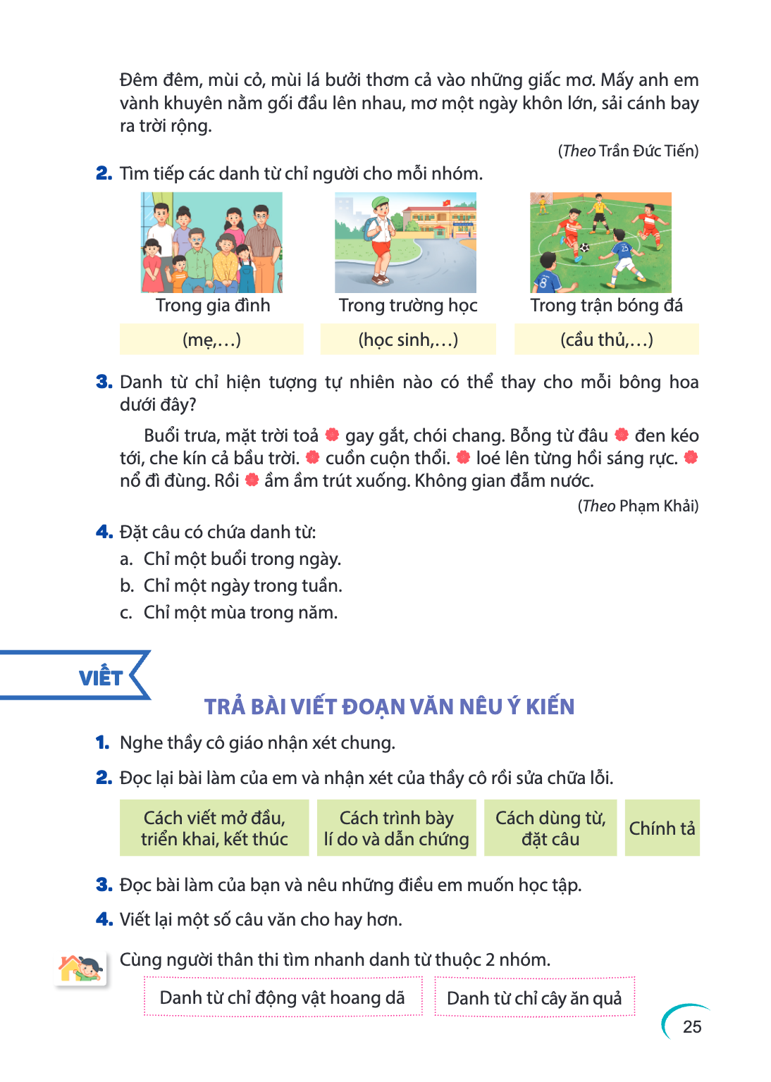 Đêm đêm, mùi cỏ, mùi lá bưởi thơm cả vào những giấc mơ. Mấy anh em vành khuyên nằm gối đầu lên nhau, mơ một ngày khôn lớn, sải cánh bay ra trời rộng. (Theo Trần